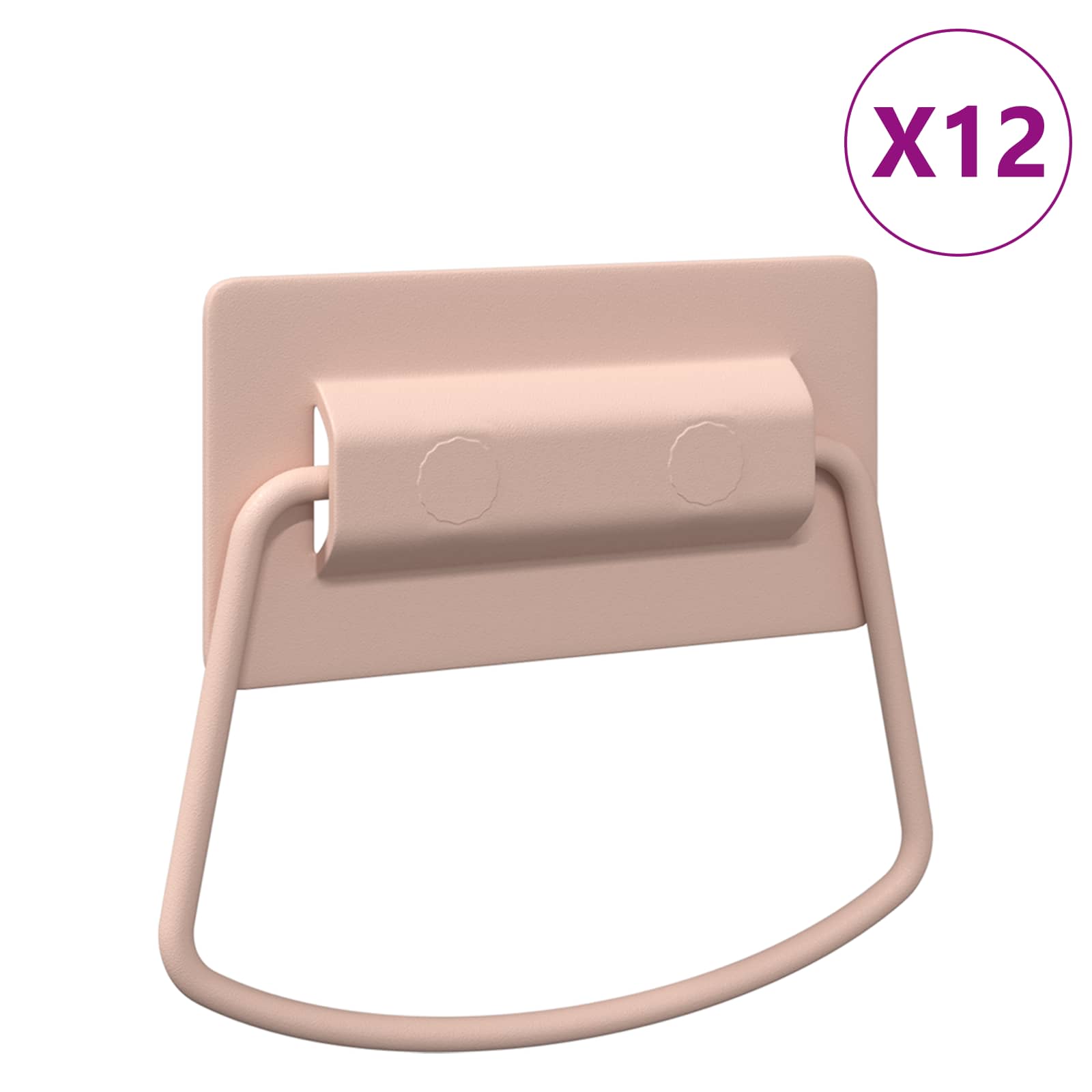 Schrankgriffe 12 stk. Rosa 85 x 45 mm Metall