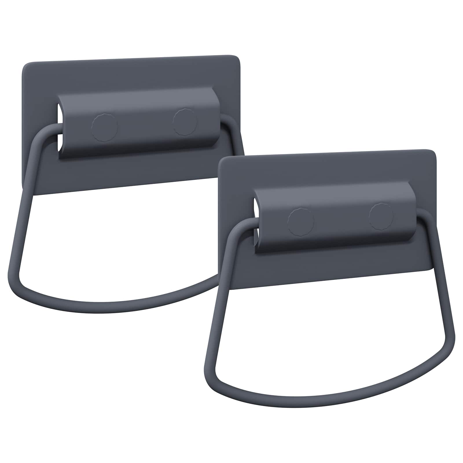 Schrankgriffe 2 stk. Anthrazit 85 x 45 mm Metall