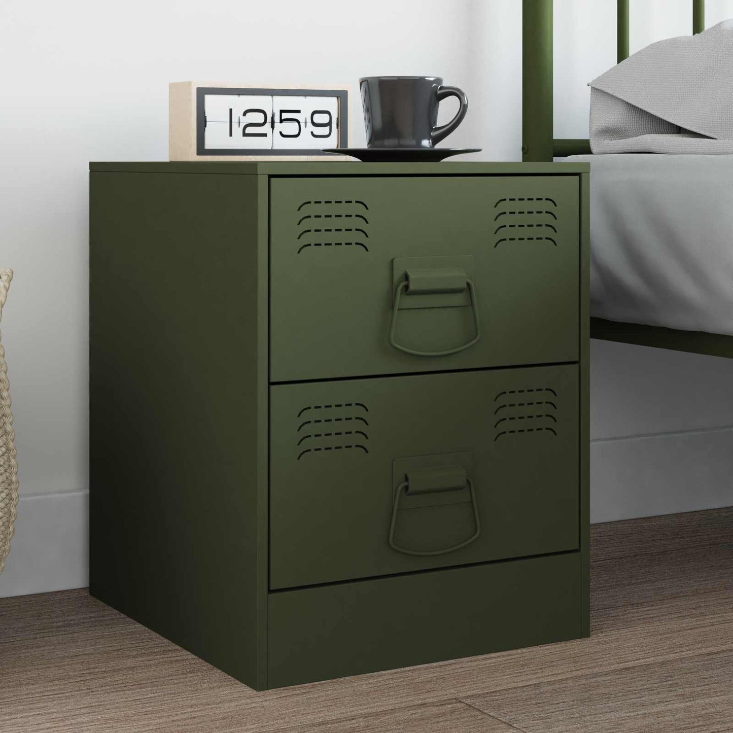 Schrankgriffe 2 stk. Olive Grün 85 x 45 mm Metall