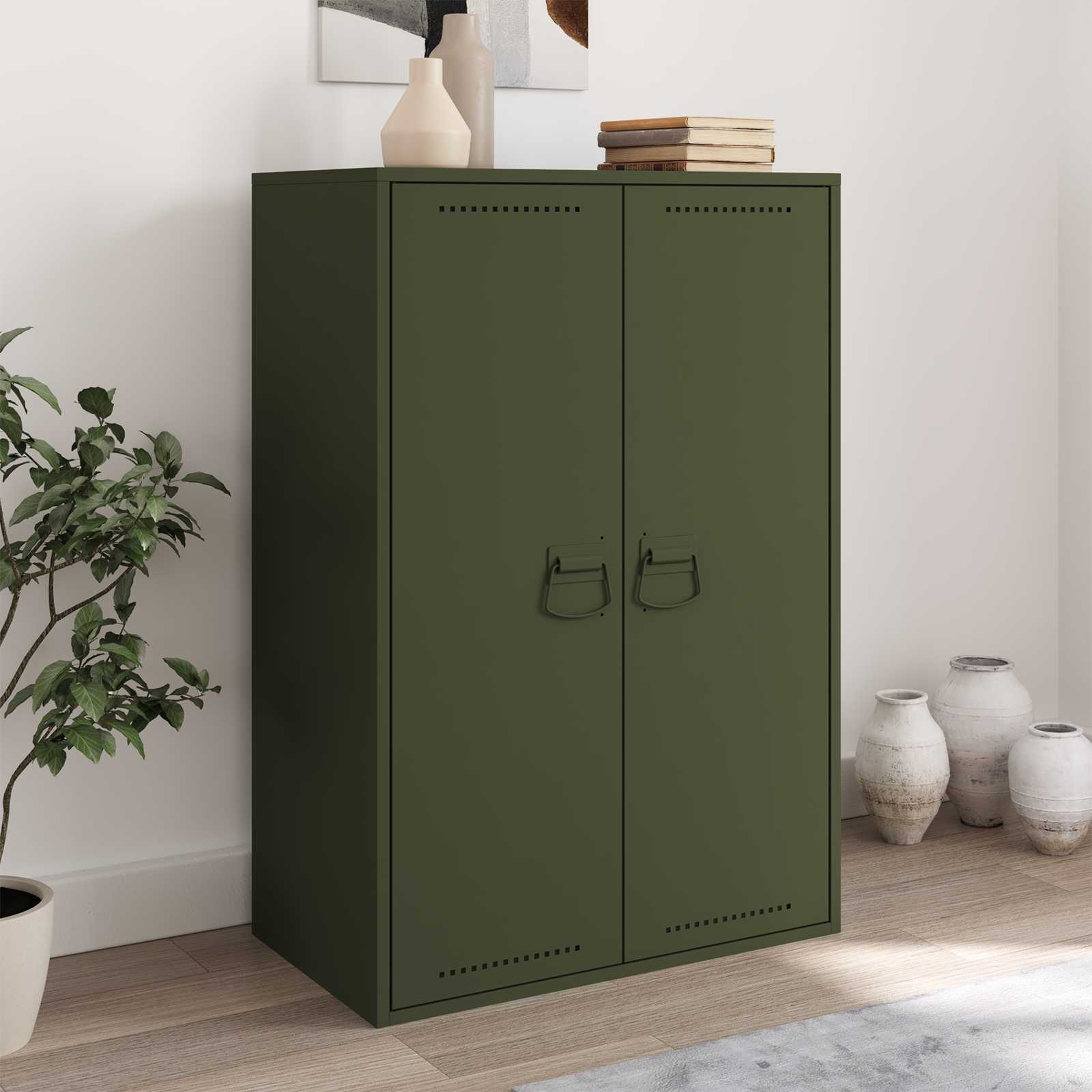 Schrankgriffe 2 stk. Olive Grün 85 x 45 mm Metall