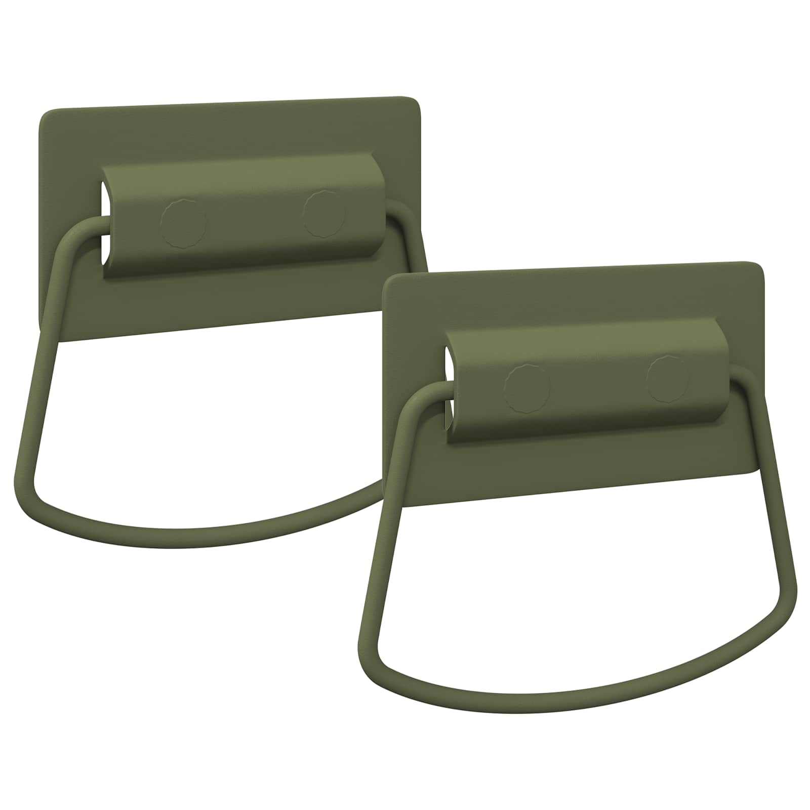 Schrankgriffe 2 stk. Olive Grün 85 x 45 mm Metall