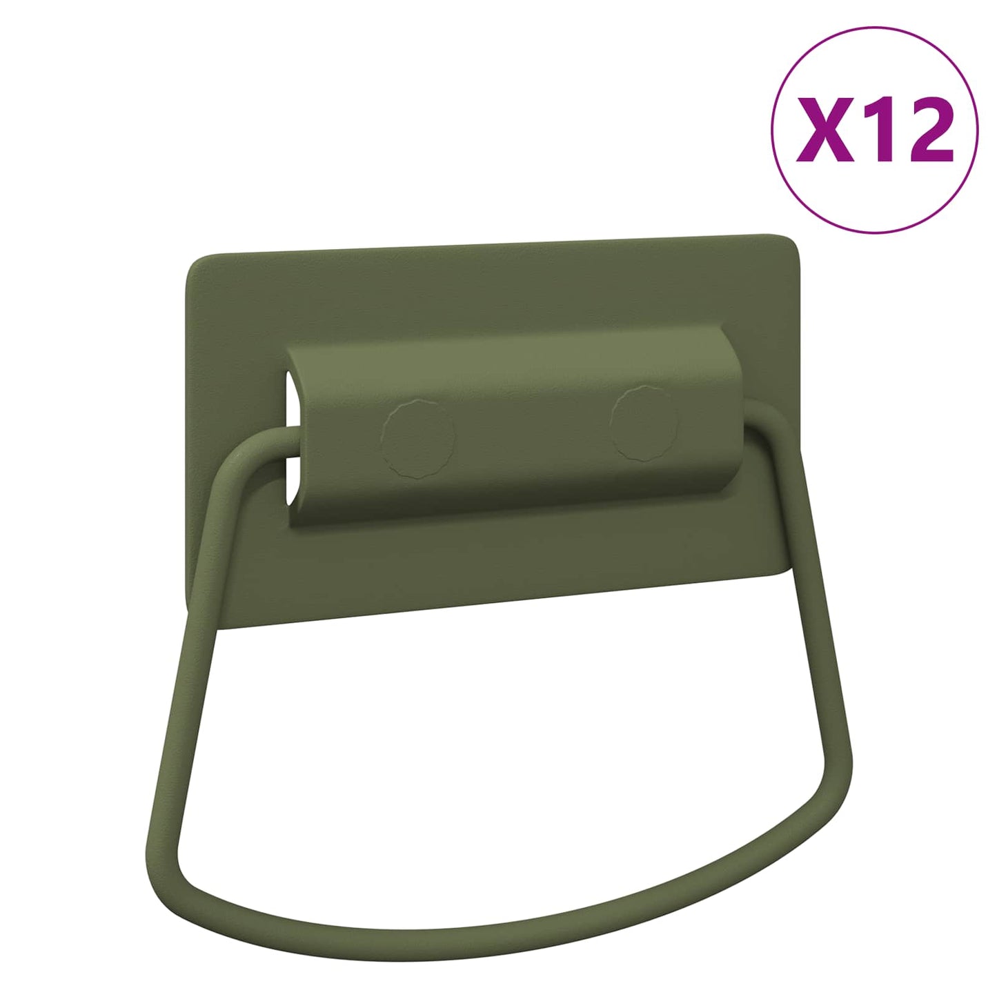 Schrankgriffe 12 stk. Olive Grün 85 x 45 mm Metall