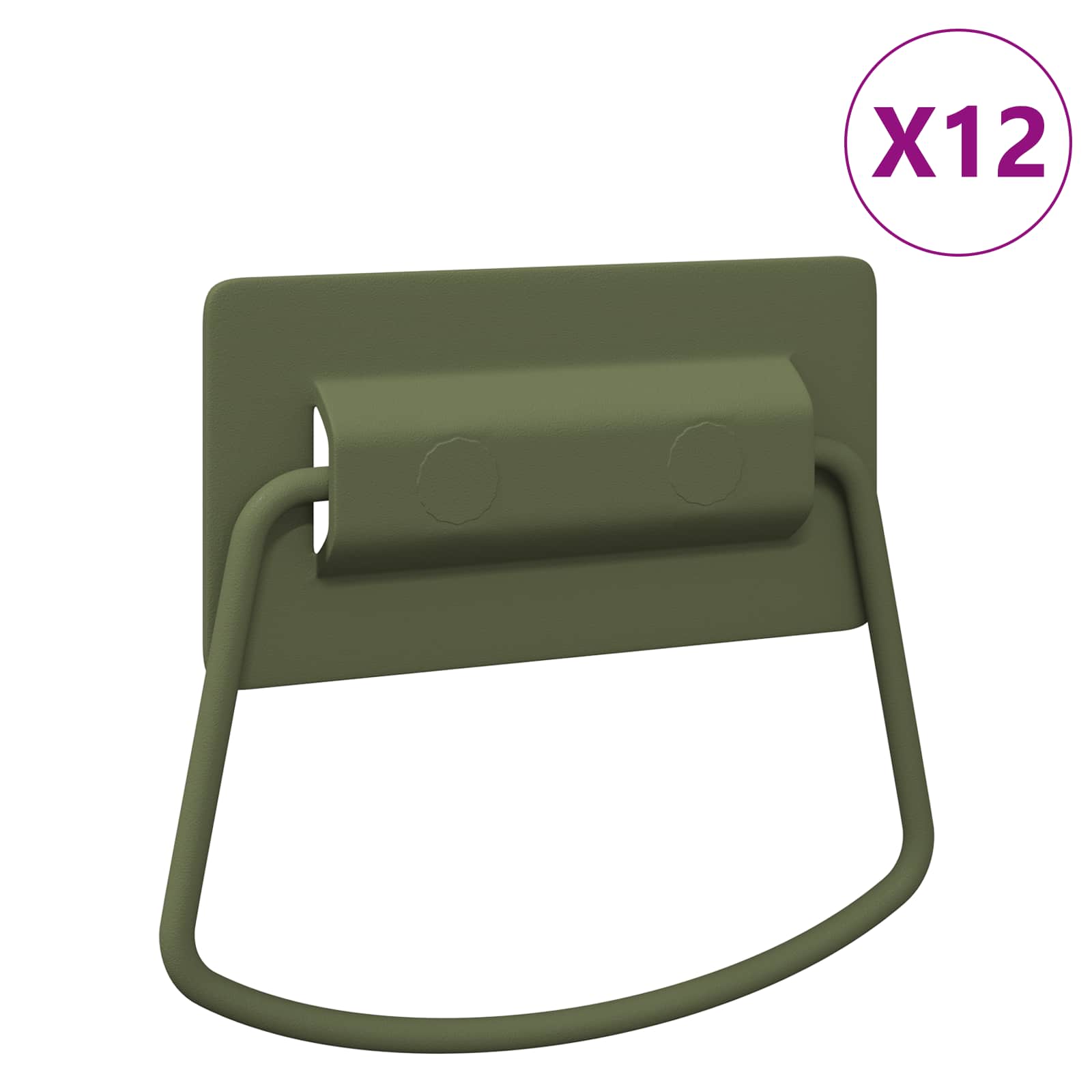 Schrankgriffe 12 stk. Olive Grün 85 x 45 mm Metall