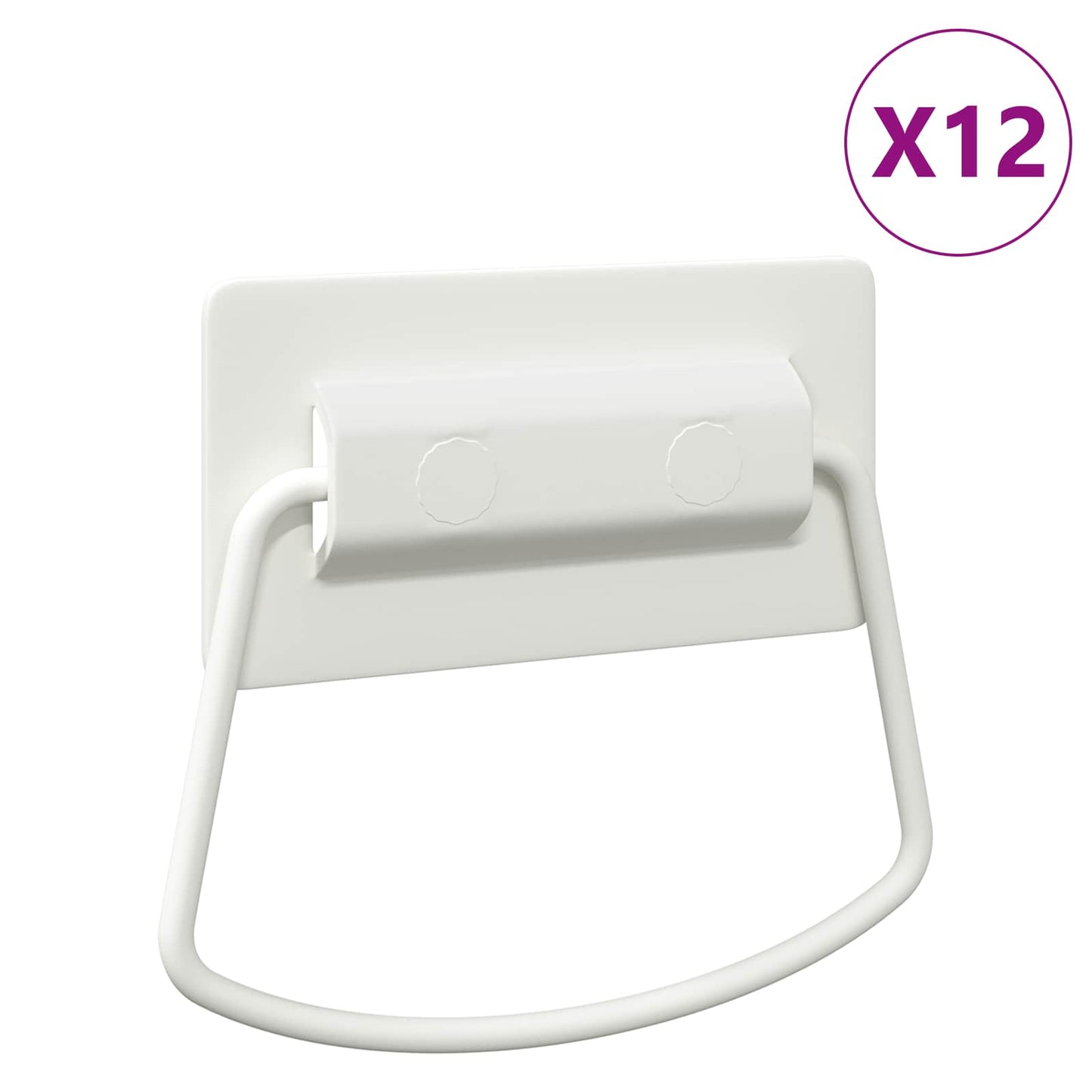 Schrankgriffe 12 stk. Weiß 85 x 45 mm Metall