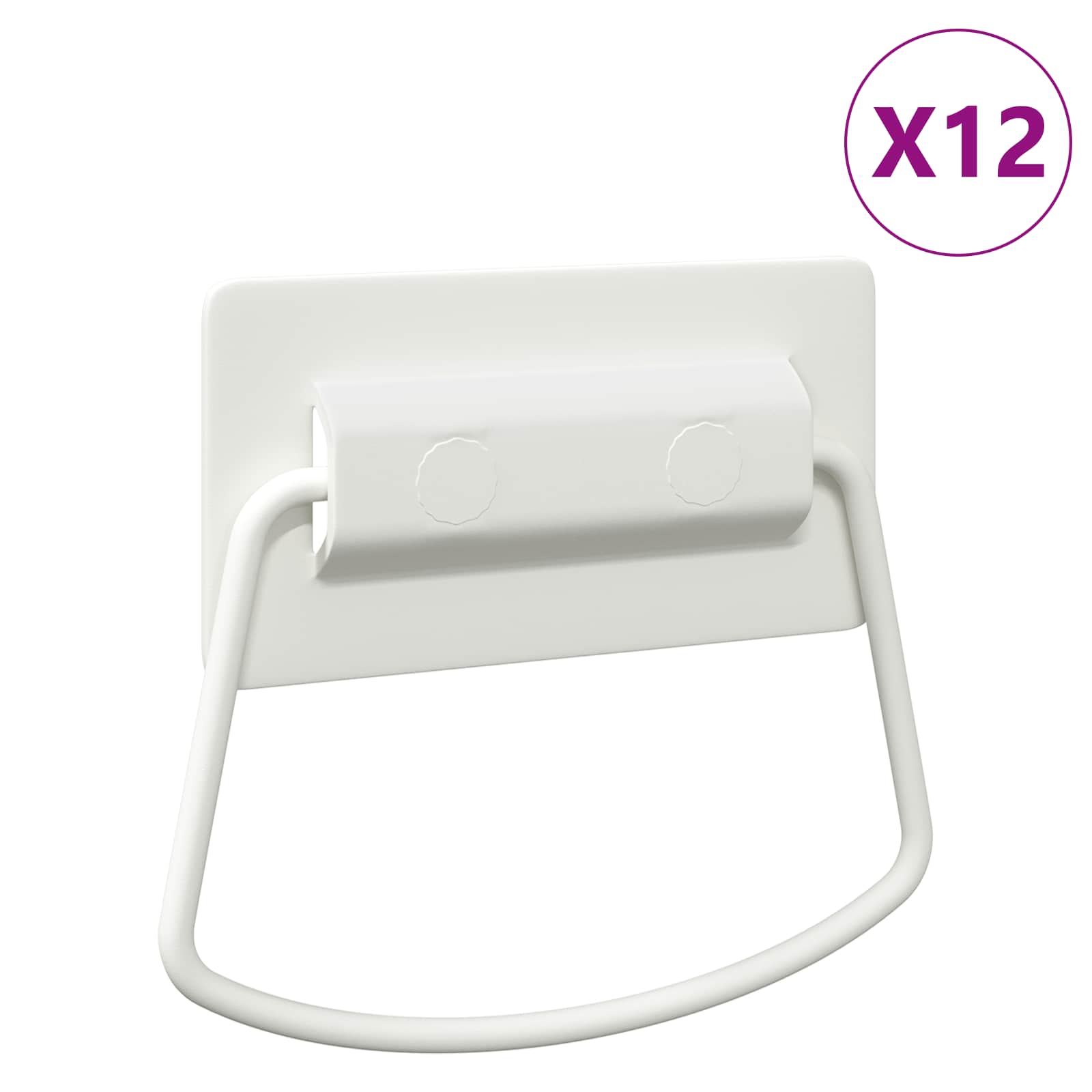 Schrankgriffe 12 stk. Weiß 85 x 45 mm Metall