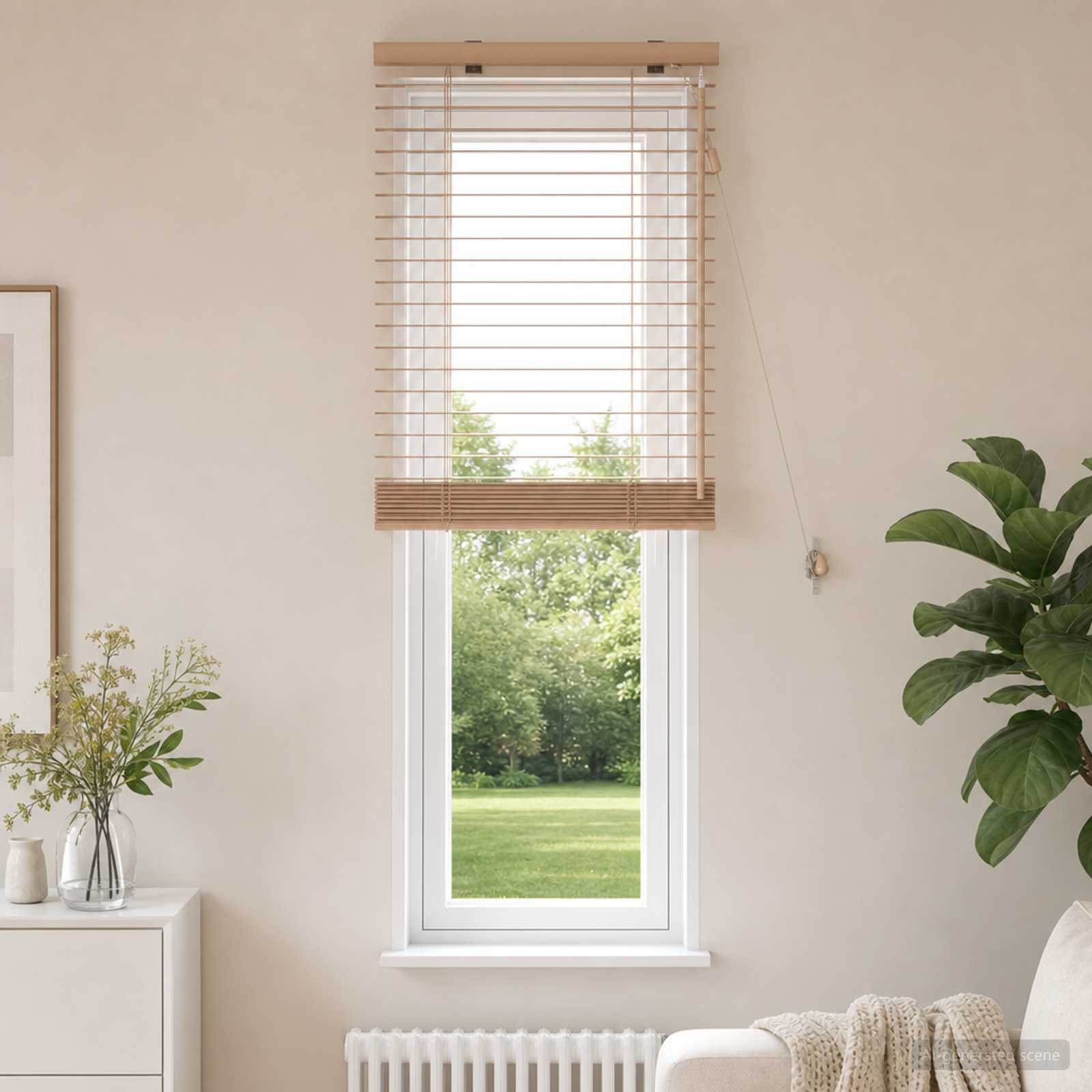 Venezianische Jalousie Eichenoptik 60 x 130 cm 35 mm