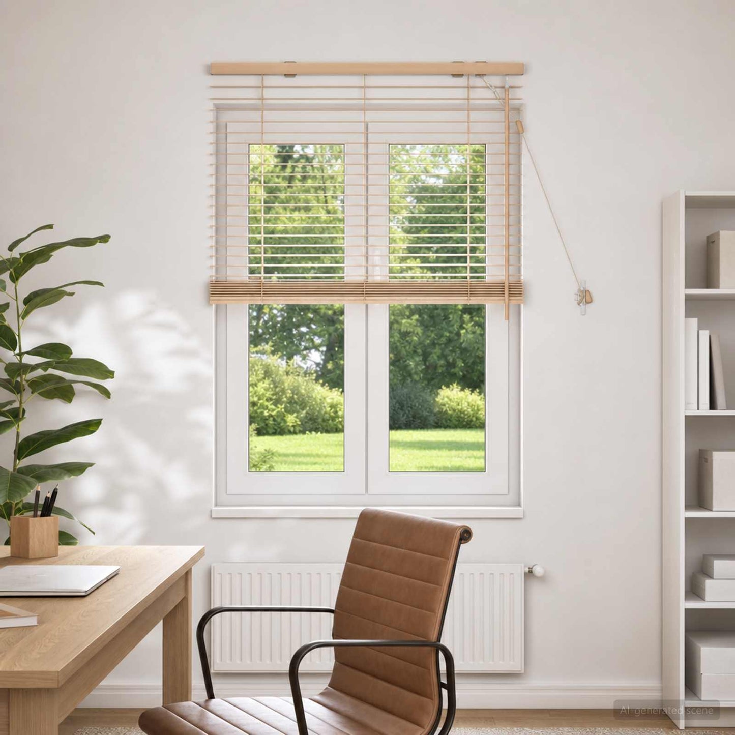 Venezianische Jalousie Eichenoptik 75 x 130 cm 35 mm