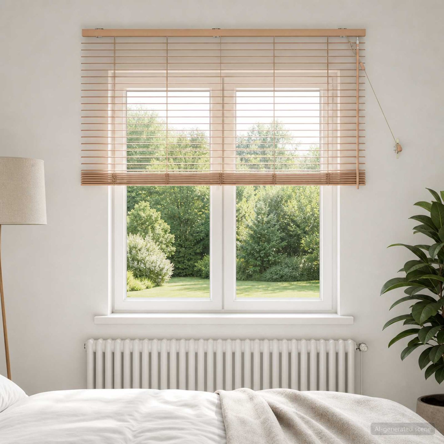 Venezianische Jalousie Eichenoptik 135 x 130 cm 35 mm