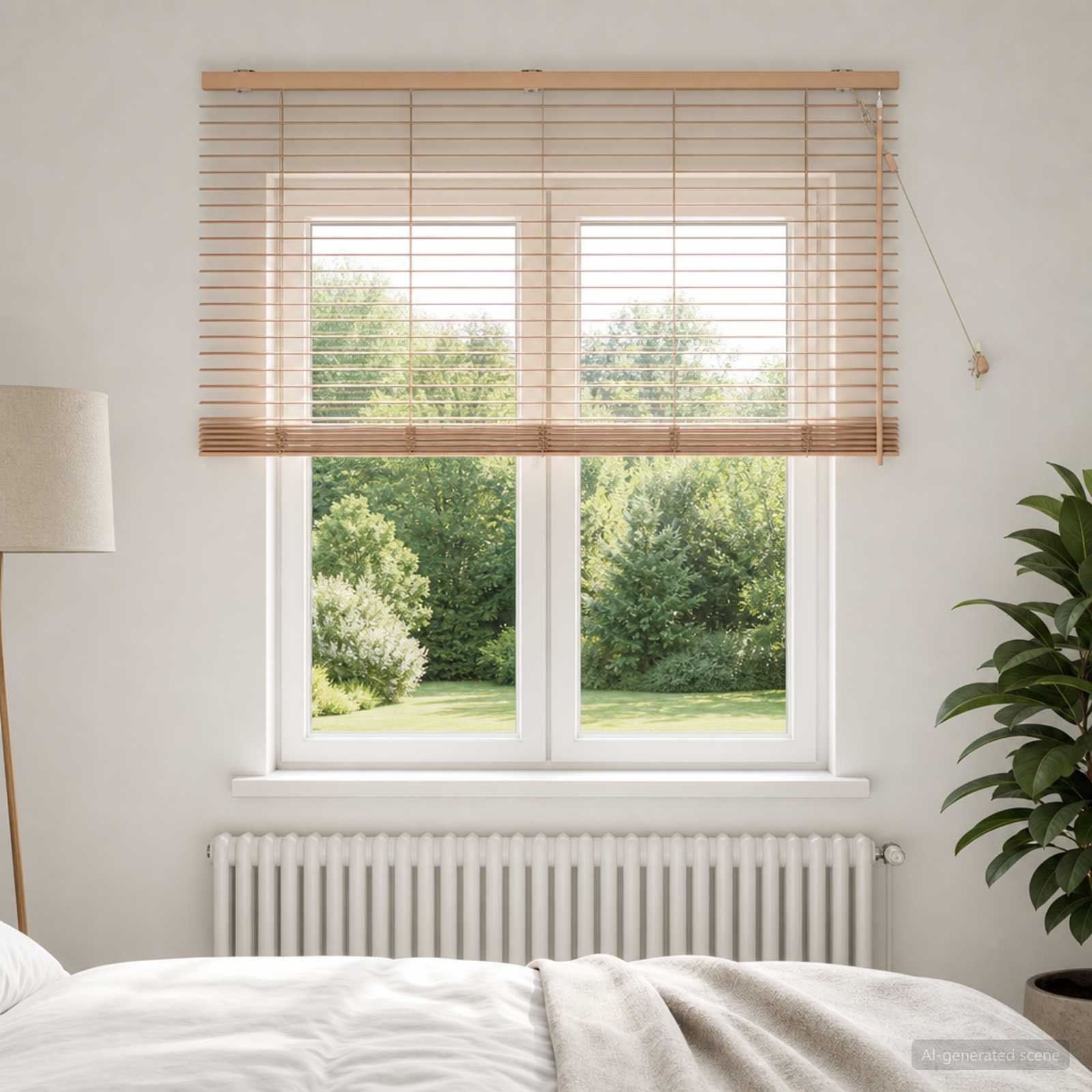 Venezianische Jalousie Eichenoptik 130 x 130 cm 35 mm