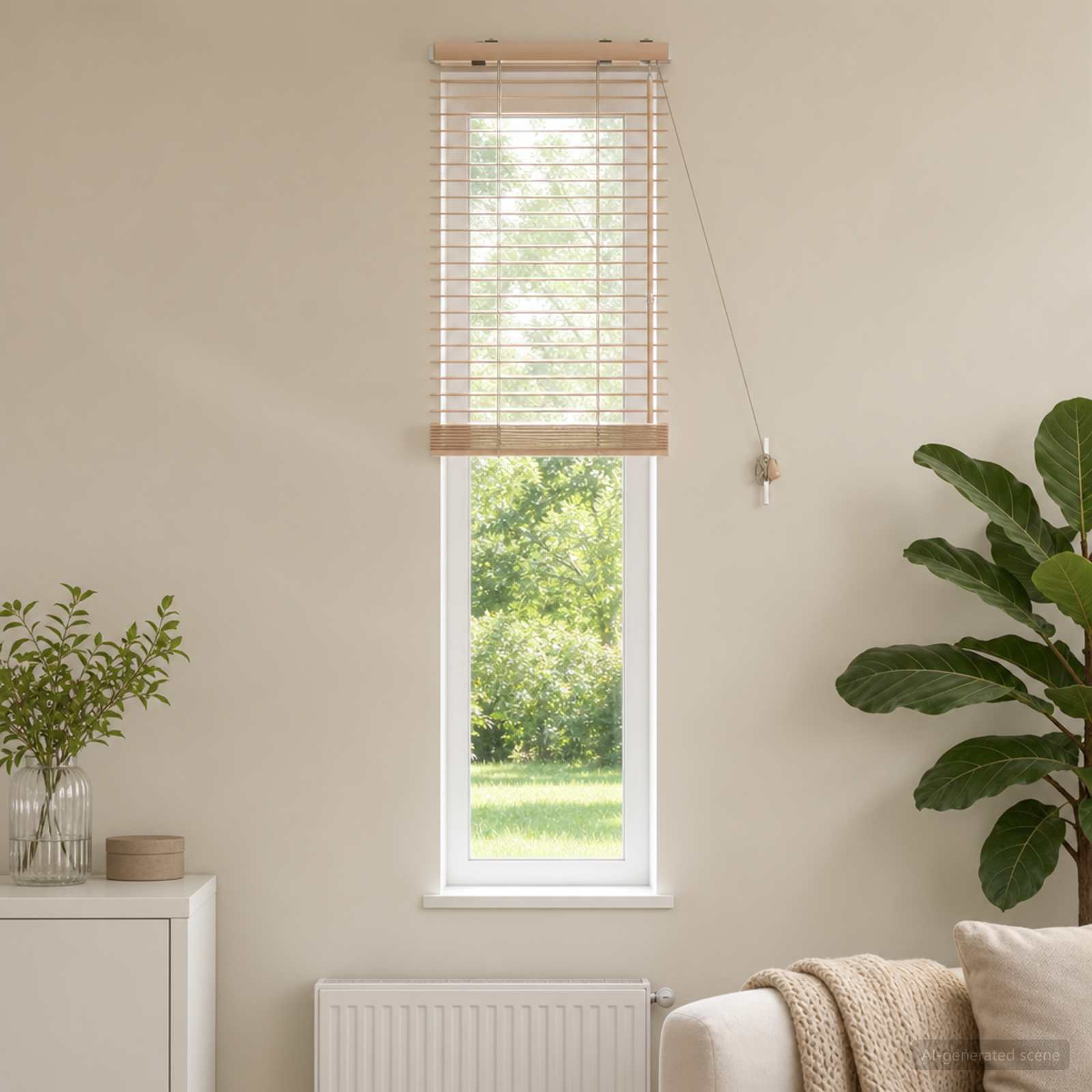 Venezianische Jalousie Eichenoptik 45 x 160 cm 35 mm