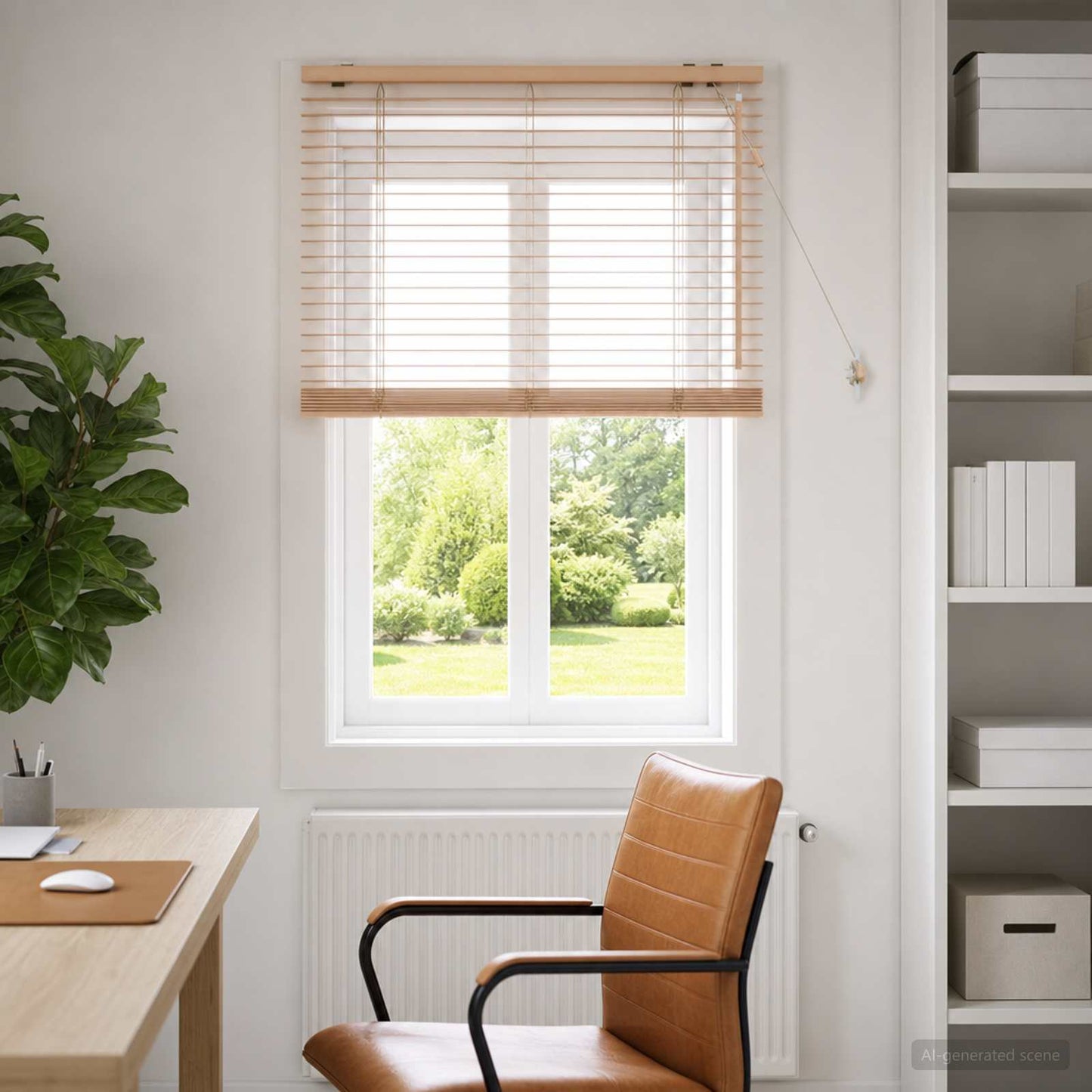 Venezianische Jalousie Eichenoptik 95 x 160 cm 35 mm