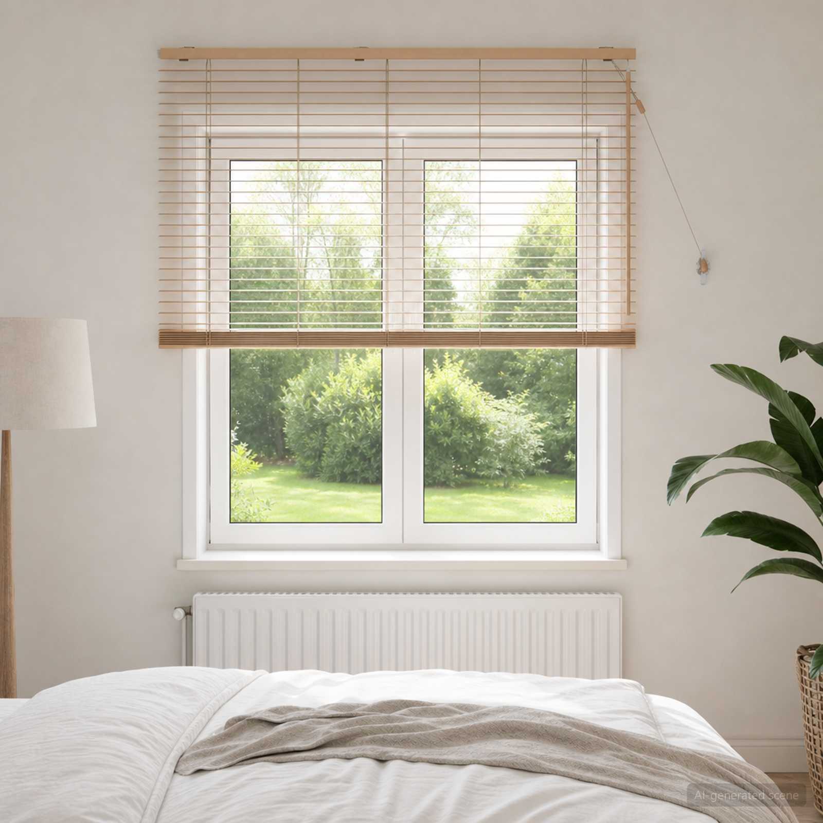 Venezianische Jalousie Eichenoptik 140 x 160 cm 35 mm