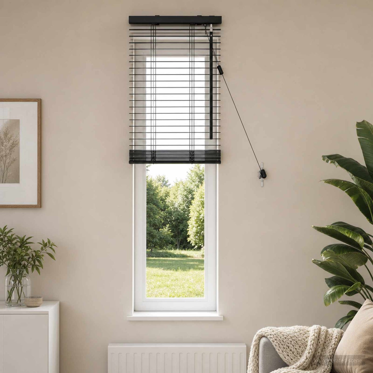 Venezianische Jalousie Schwarz 40 x 130 cm 35 mm