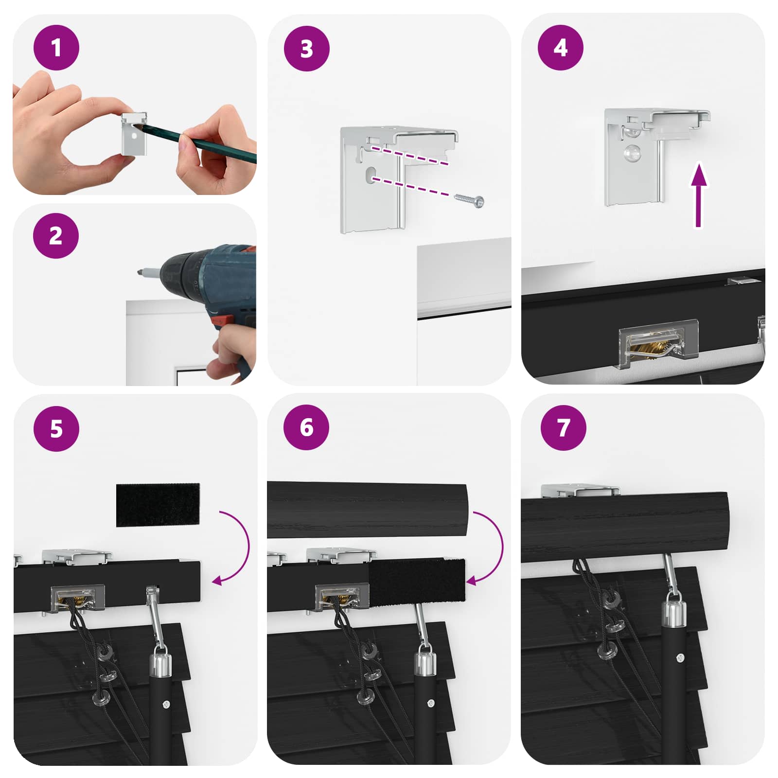 Venezianische Jalousie Schwarz 80 x 130 cm 35 mm