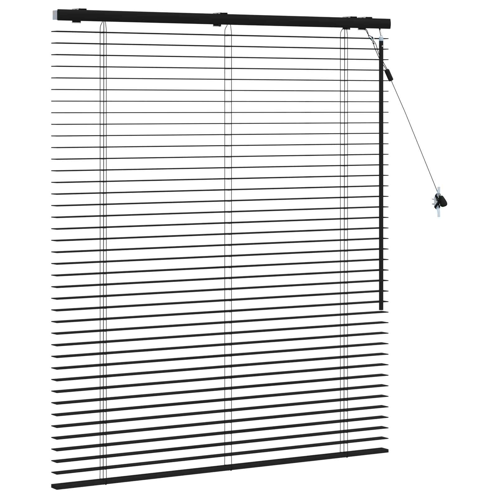 Venezianische Jalousie Schwarz 100 x 130 cm 35 mm
