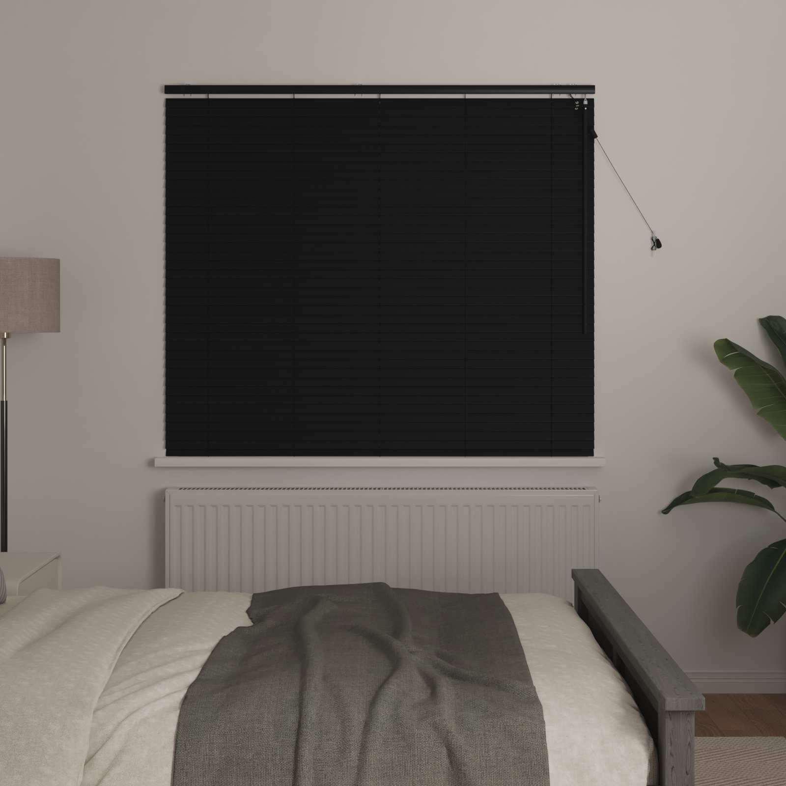 Venezianische Jalousie Schwarz 95 x 220 cm 35 mm