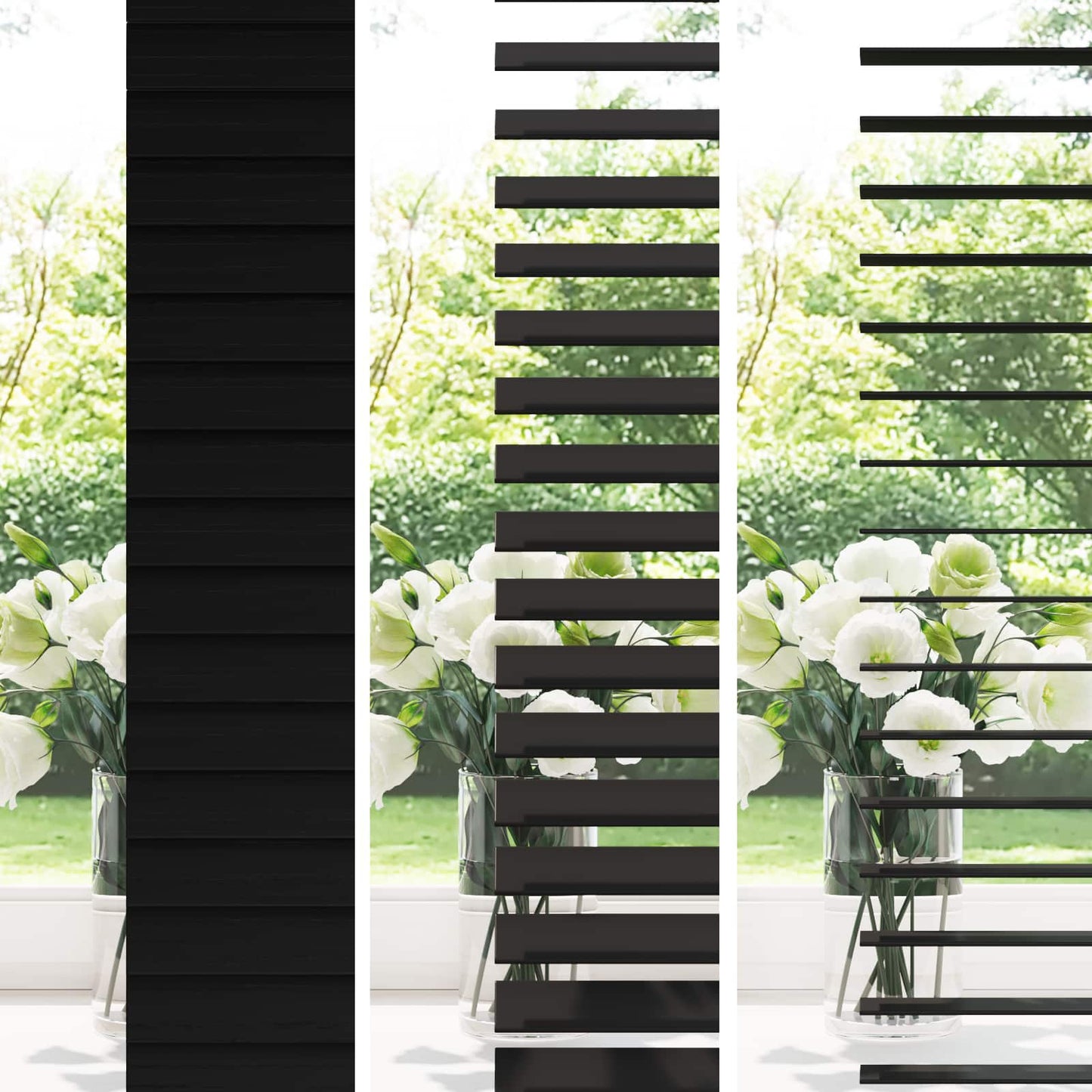Venezianische Jalousie Schwarz 95 x 220 cm 35 mm