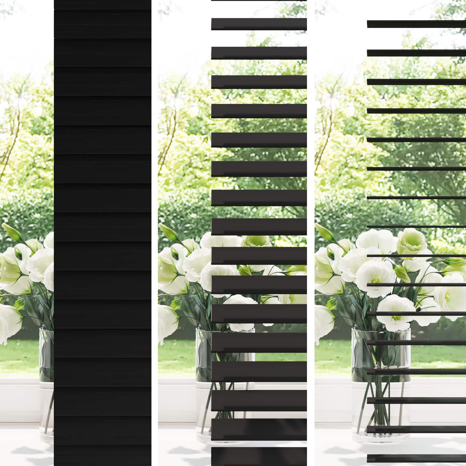 Venezianische Jalousie Schwarz 95 x 220 cm 35 mm