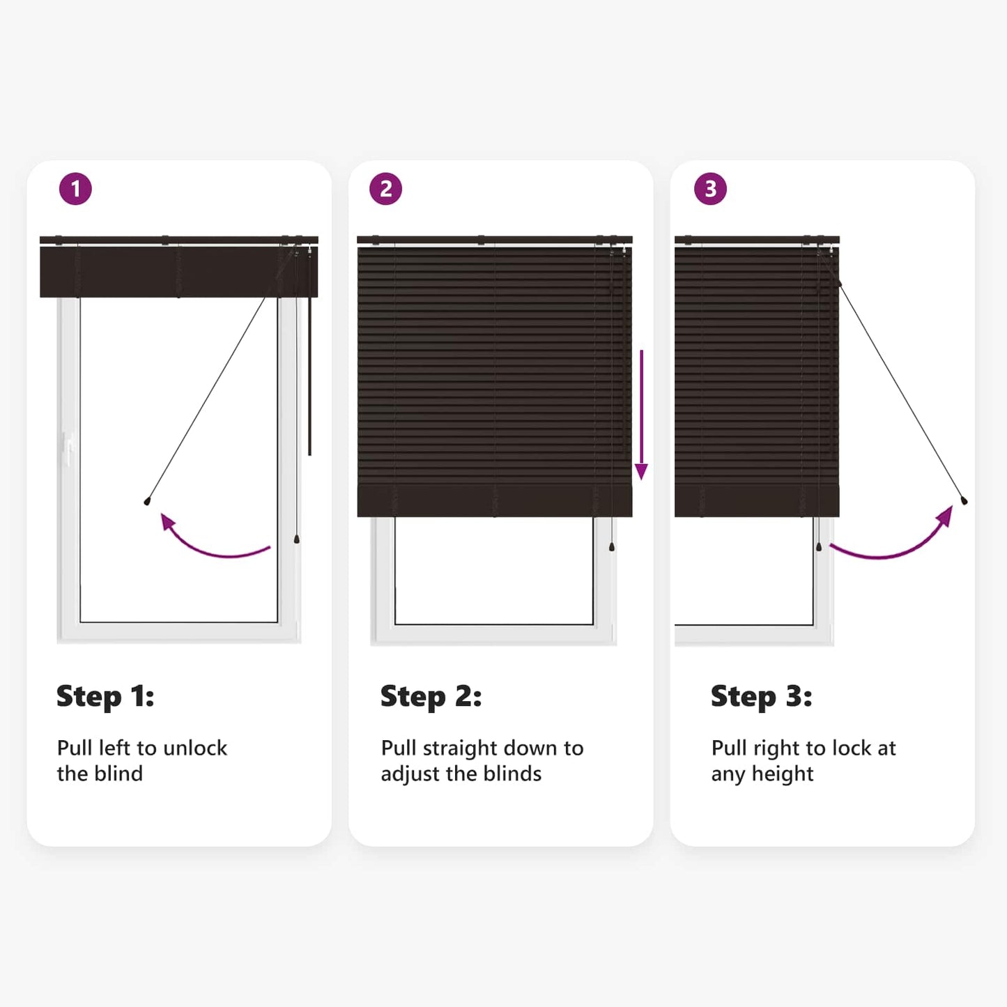 Venezianische Jalousie Dunkelbraun 90 x 130 cm 35 mm