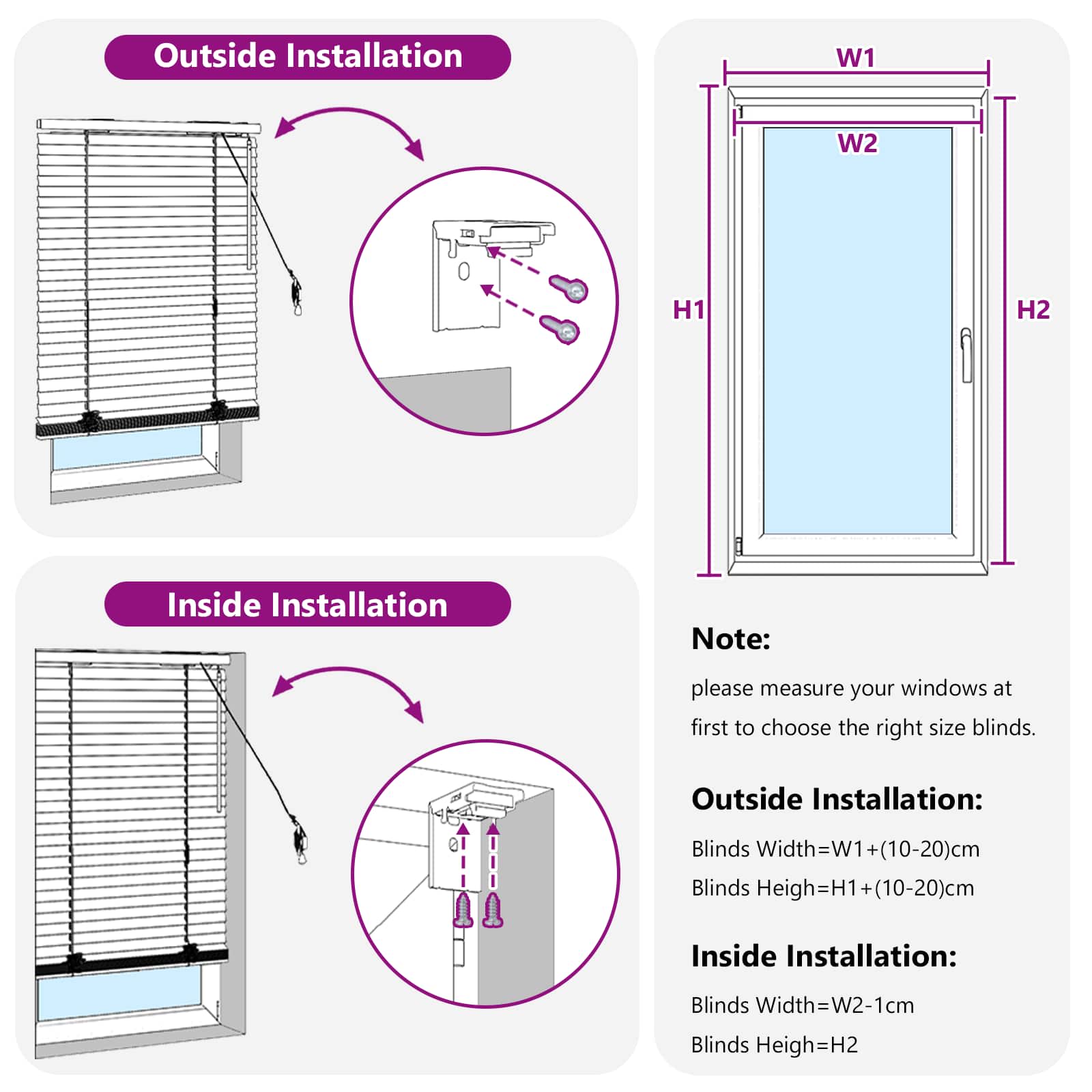 Venezianische Jalousie Dunkelbraun 65 x 160 cm 35 mm