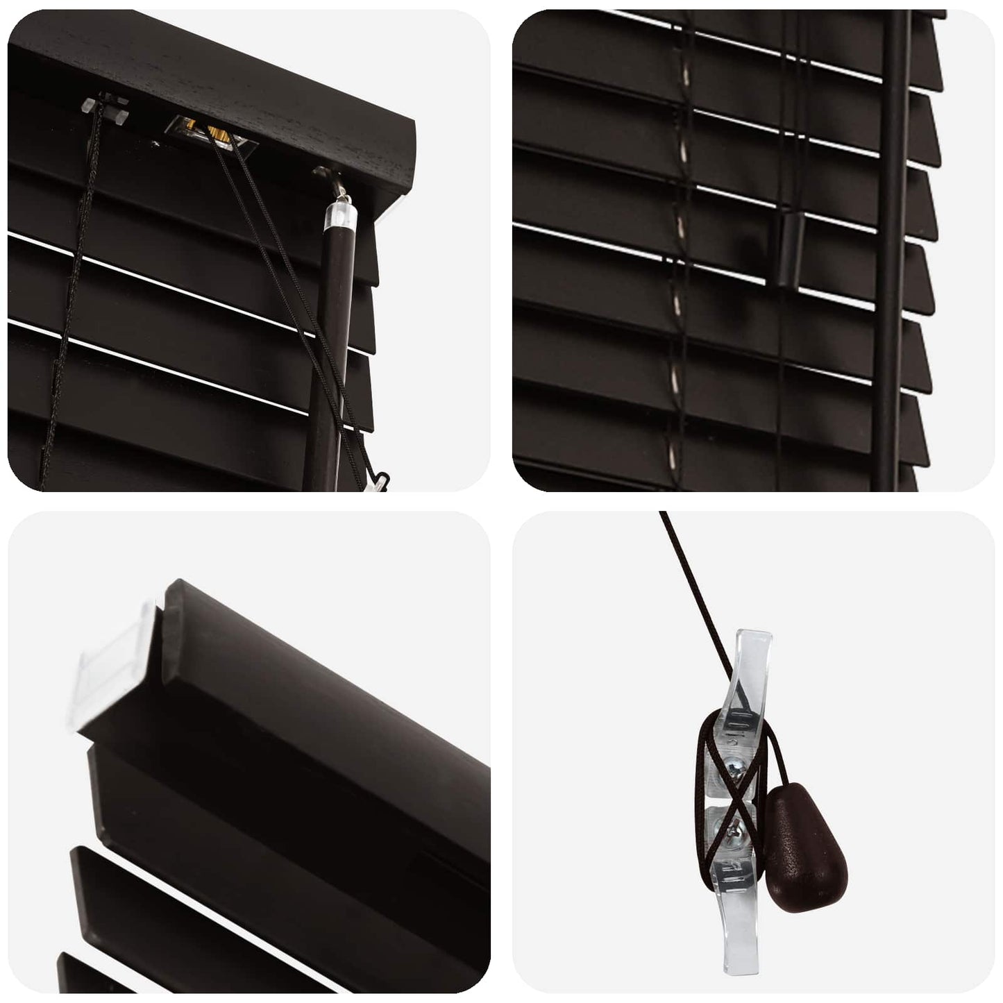 Venezianische Jalousie Dunkelbraun 115 x 160 cm 35 mm