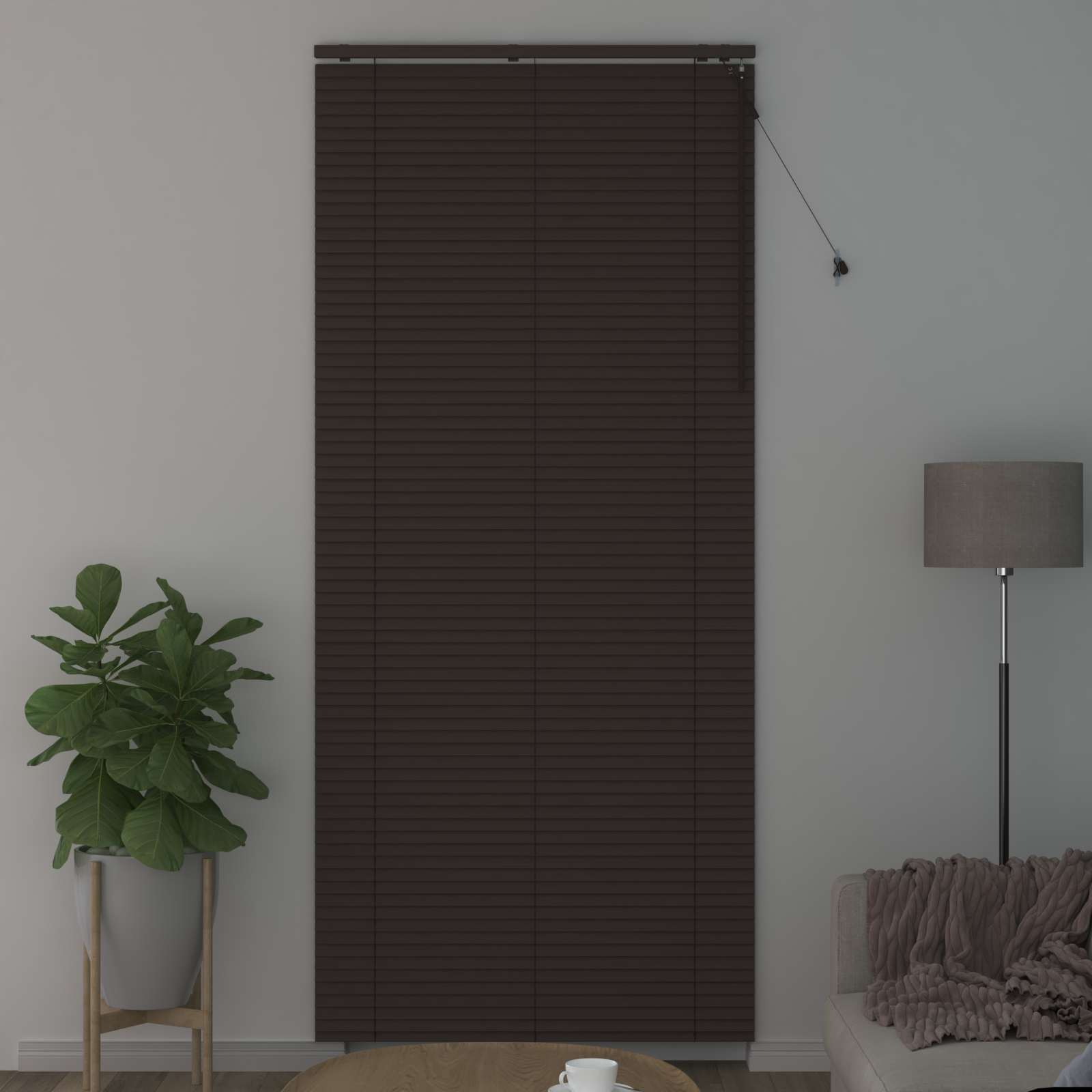 Venezianische Jalousie Dunkelbraun 110 x 250 cm 35 mm