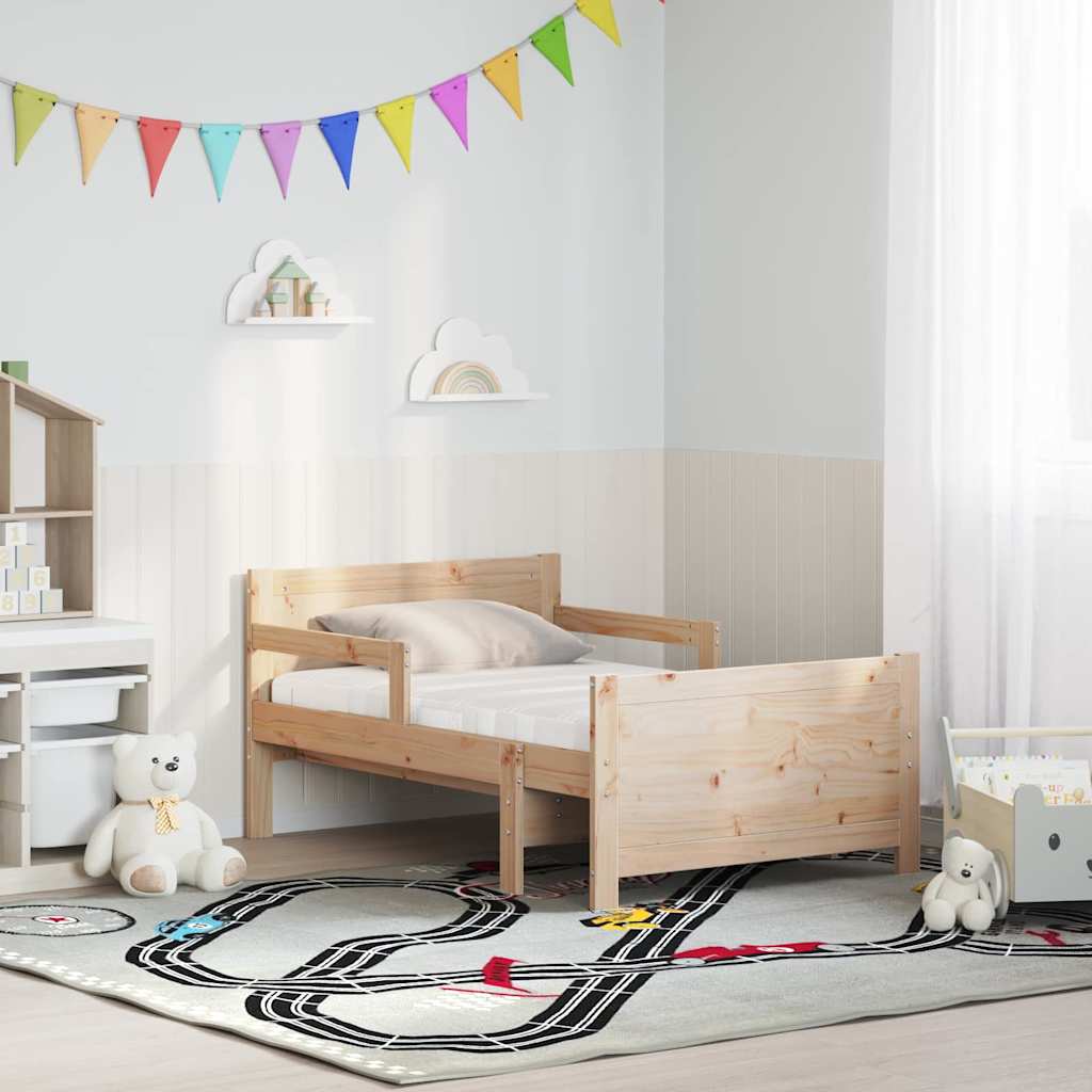 Bettrahmen mit Matratze Braun 80 x 200 cm Massives Kiefernholz