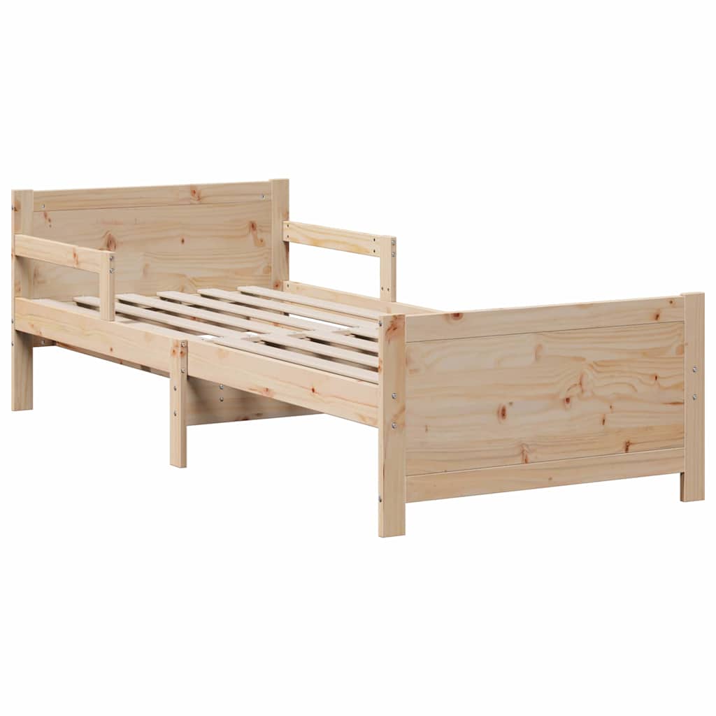 Bettgestell mit erweiterbarer Matratze Braun 80 x 200 cm