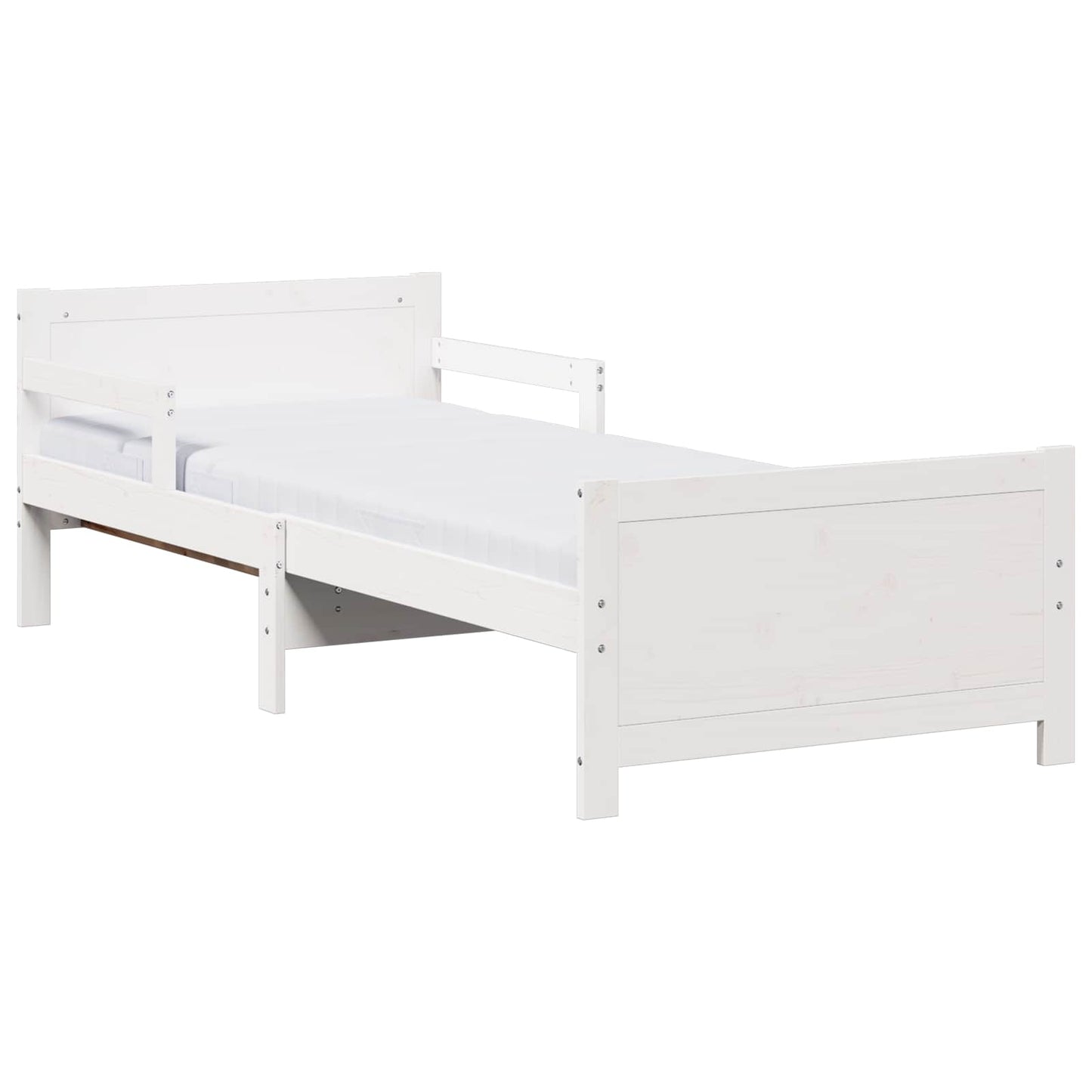 Bettgestell mit erweiterbarer Matratze Weiß 80 x 200 cm