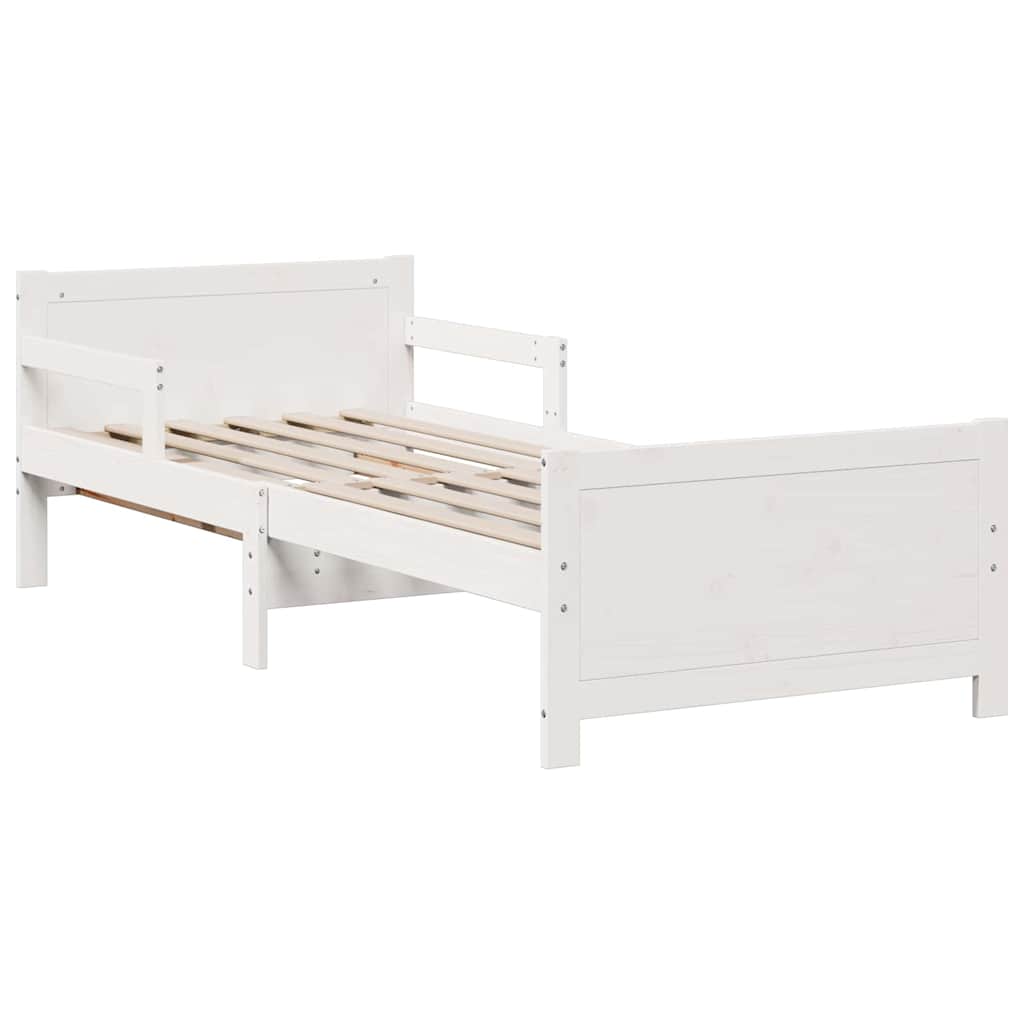 Bettgestell mit erweiterbarer Matratze Weiß 80 x 200 cm