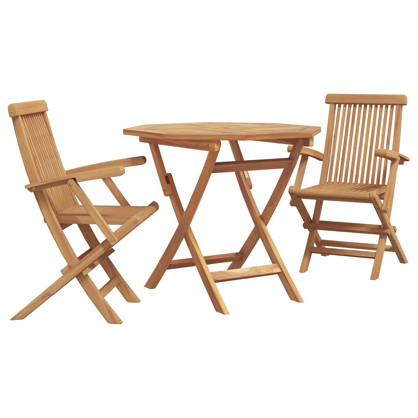 Garten Essgruppe 3 stk. Braun Massivholz Akazie