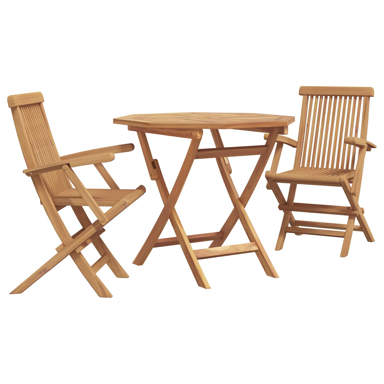Garten Essgruppe 3 stk. Braun Massivholz Akazie