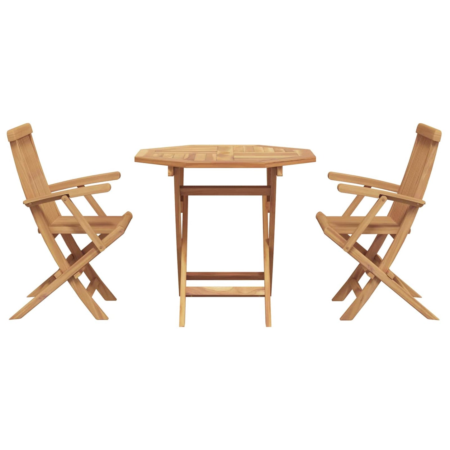 Garten Essgruppe 3 stk. Braun Massivholz Akazie