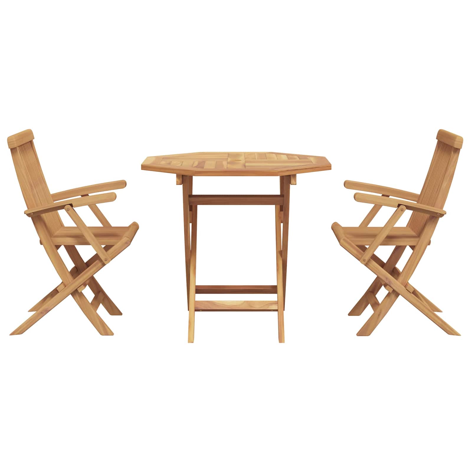 Garten Essgruppe 3 stk. Braun Massivholz Akazie