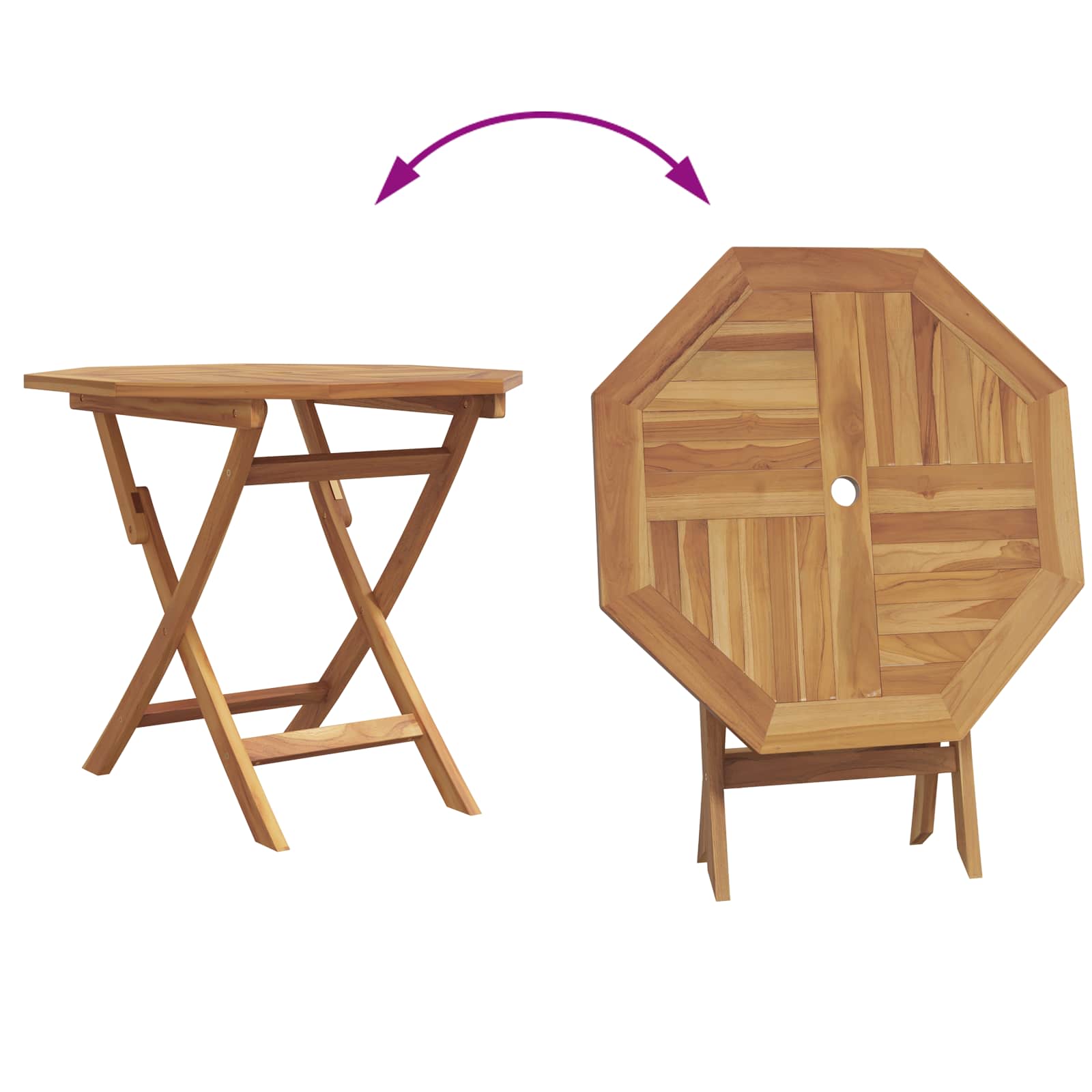Garten Essgruppe 3 stk. Braun Massivholz Akazie