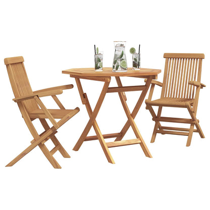 Garten Essgruppe 3 stk. Braun Massivholz Akazie