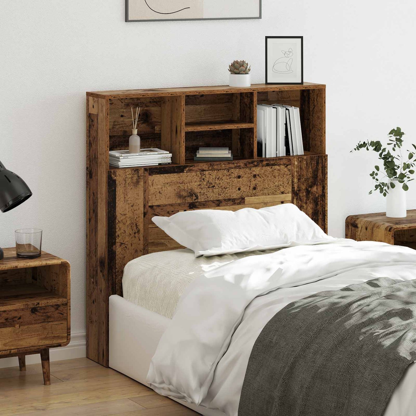 Kopfteil Schrank Altholz Holzwerkstoff