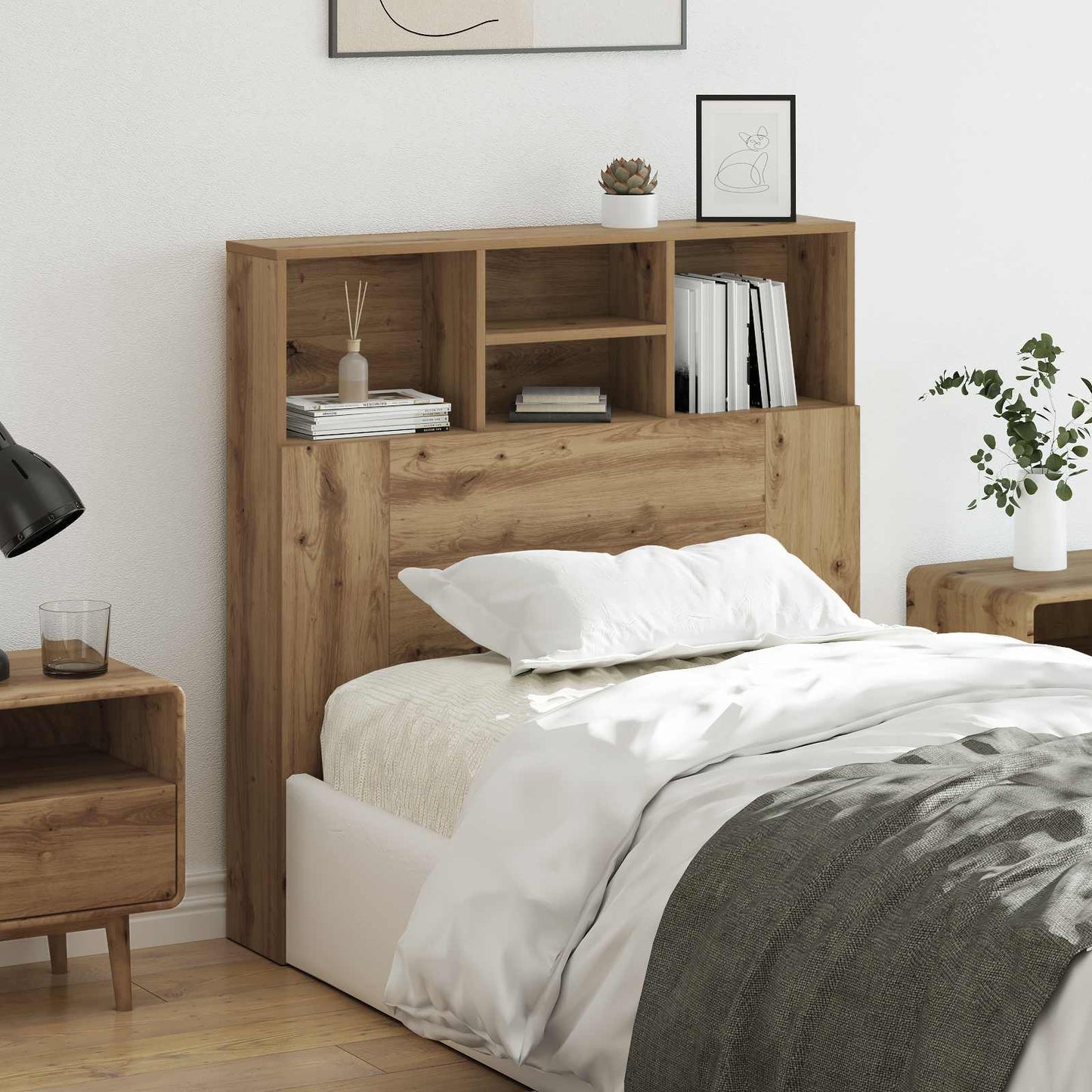 Kopfteil Schrank Artisan-Eiche Holzwerkstoff