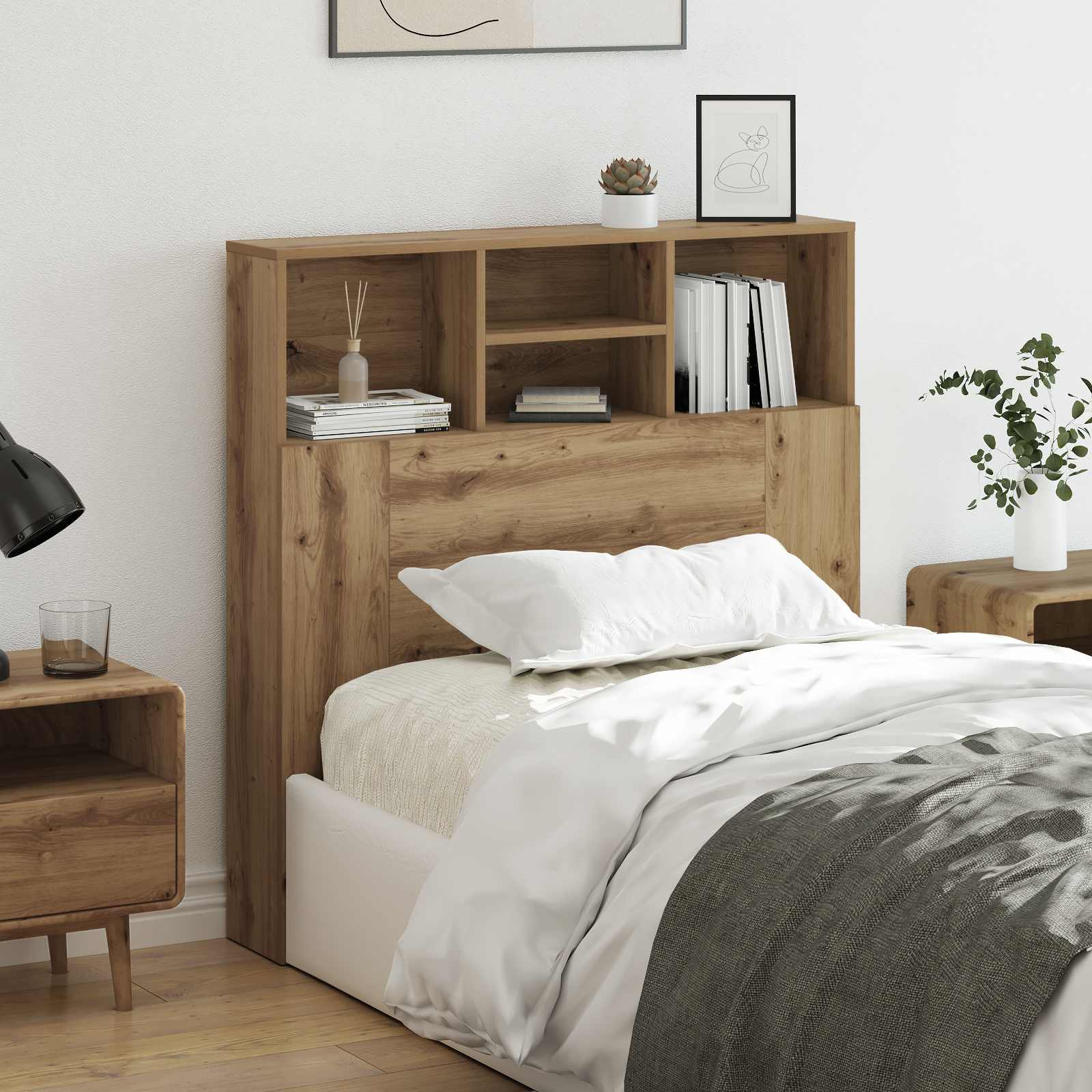 Kopfteil Schrank Artisan-Eiche Holzwerkstoff