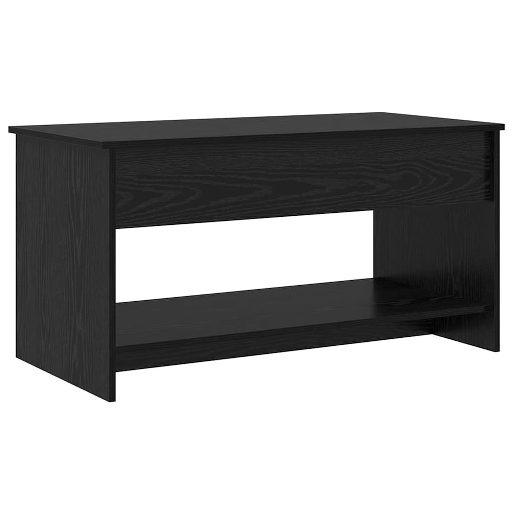 Couchtisch Schwarz Eichen-Optik 80 x 50.5 x 41.5 cm