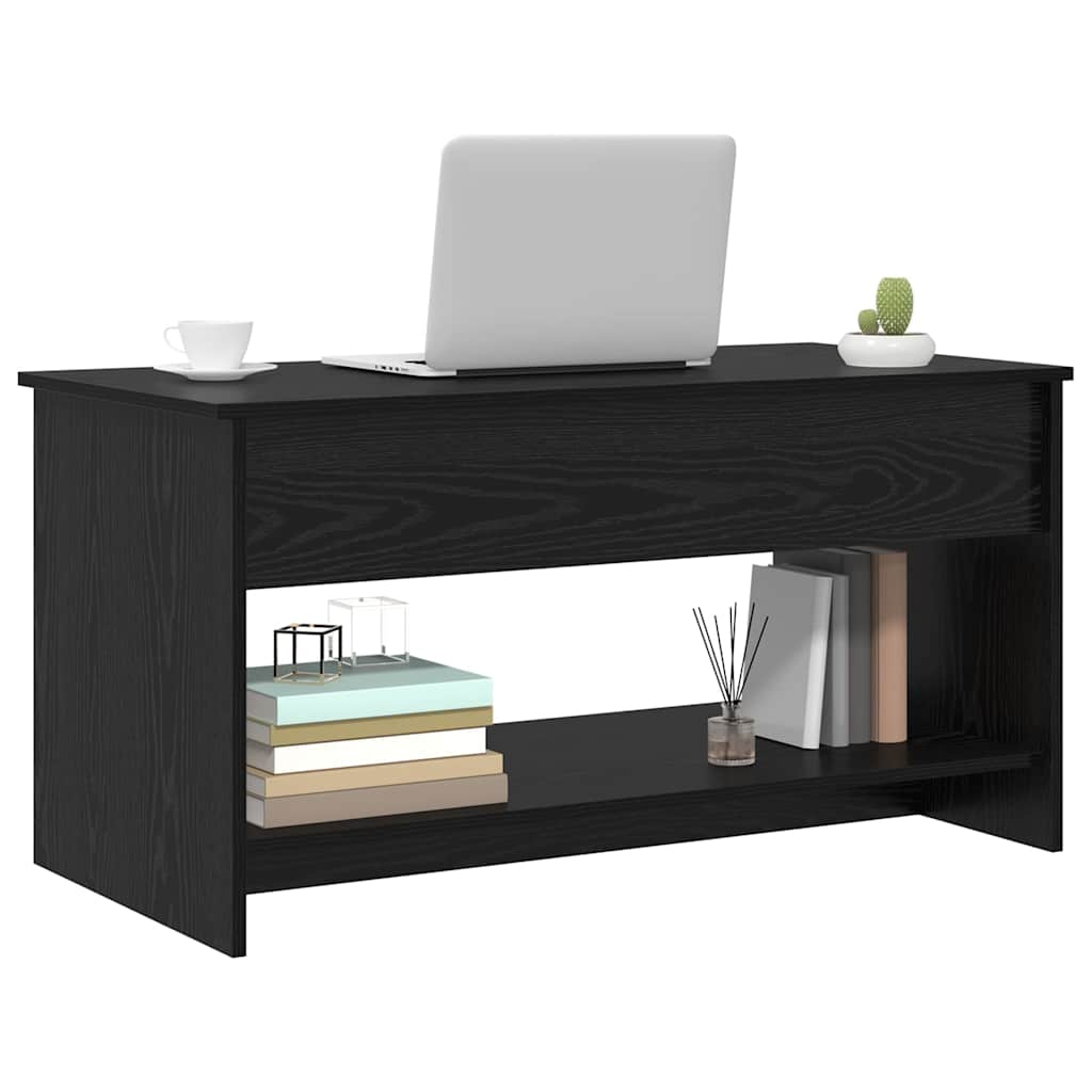 Couchtisch Schwarz Eichen-Optik 80 x 50.5 x 41.5 cm