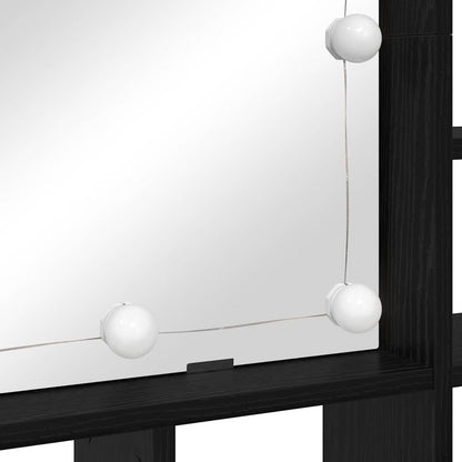 Spiegelschrank Schwarz Eichen-Optik 91 x 15 x 76,5 cm