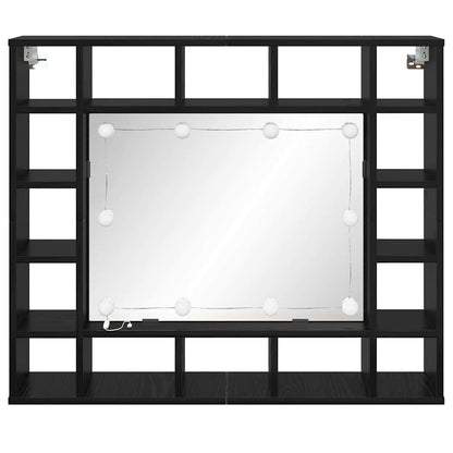 Spiegelschrank Schwarz Eichen-Optik 91 x 15 x 76,5 cm