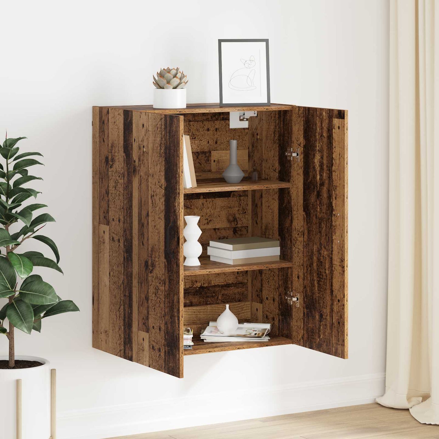 Wandschrank Altholz 69,5 x 34 x 90 cm Holzwerkstoff