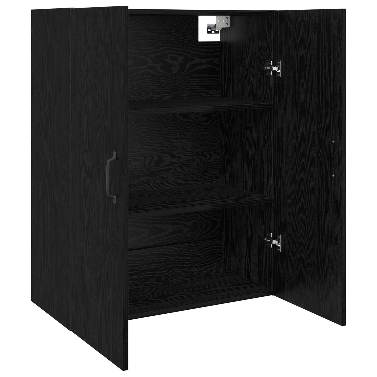 Wandschrank Schwarz Eichen-Optik 69,5 x 34 x 90 cm