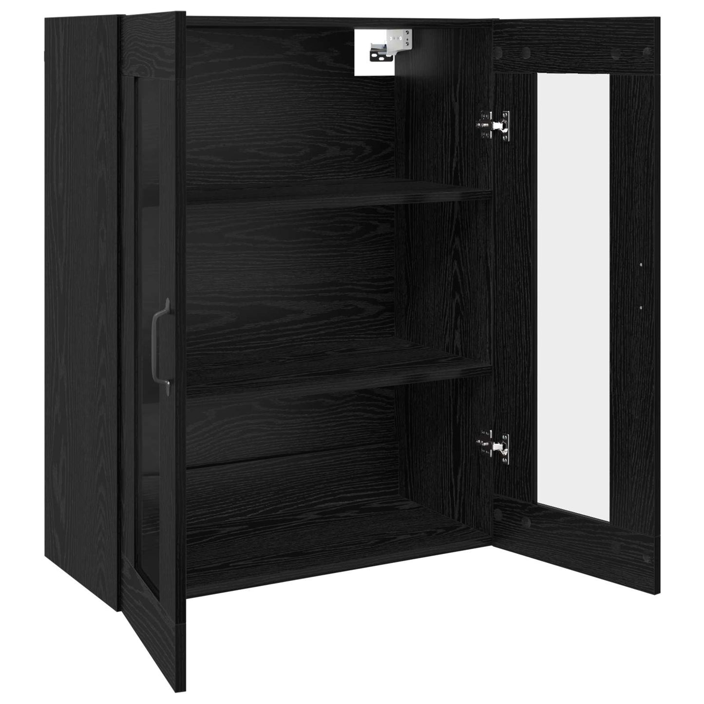 Aufbewahrungsschrank Schwarz Eichen-Optik 69,5 x 34 x 90 cm