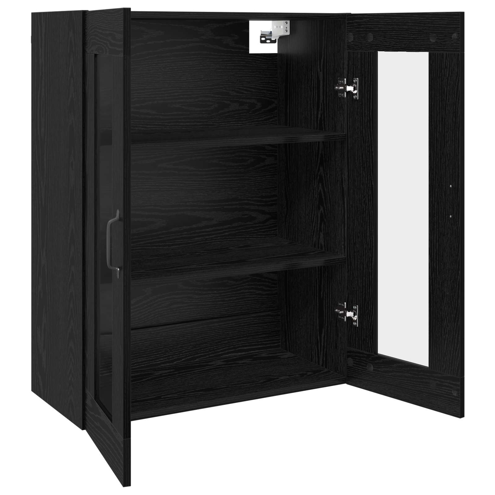 Aufbewahrungsschrank Schwarz Eichen-Optik 69,5 x 34 x 90 cm