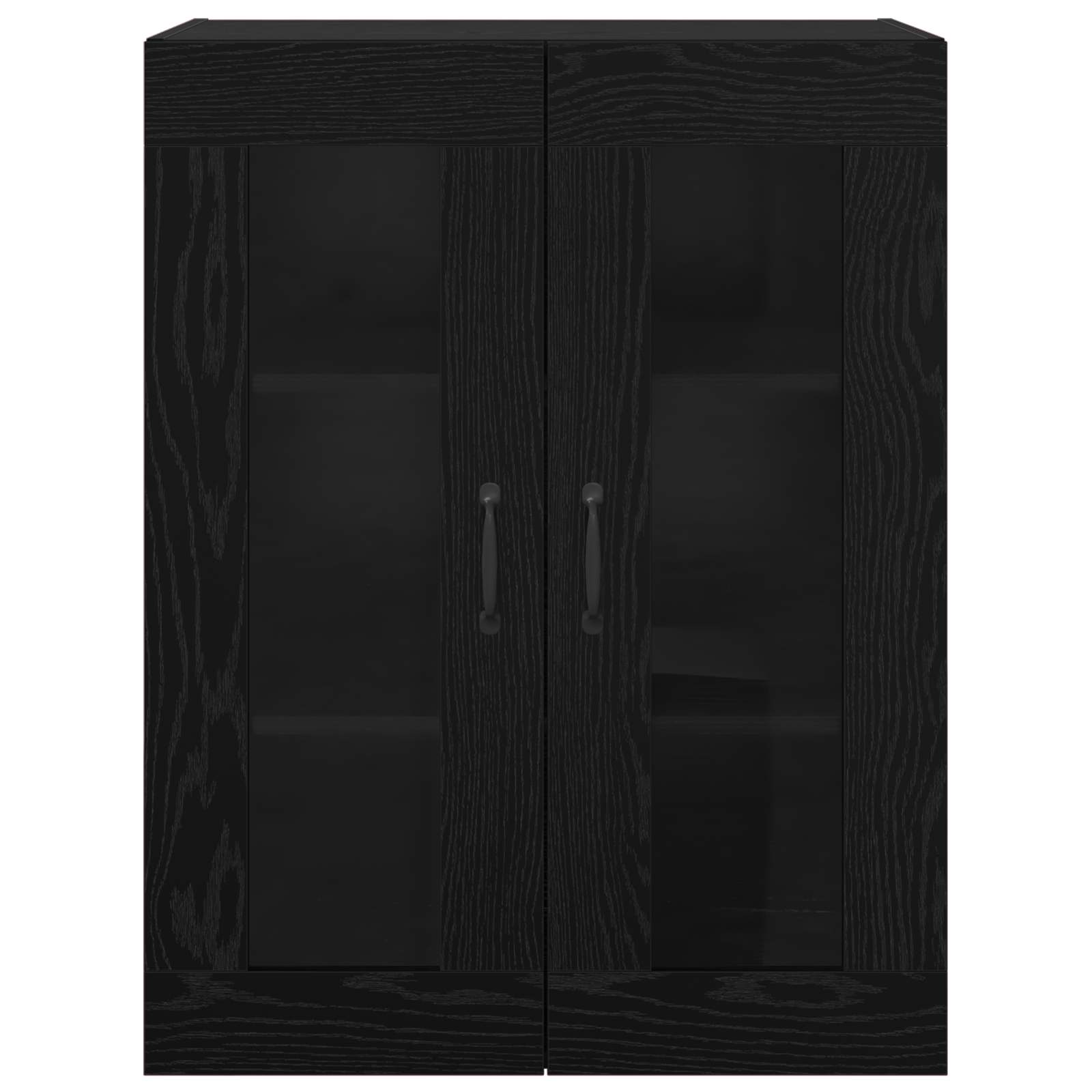 Aufbewahrungsschrank Schwarz Eichen-Optik 69,5 x 34 x 90 cm
