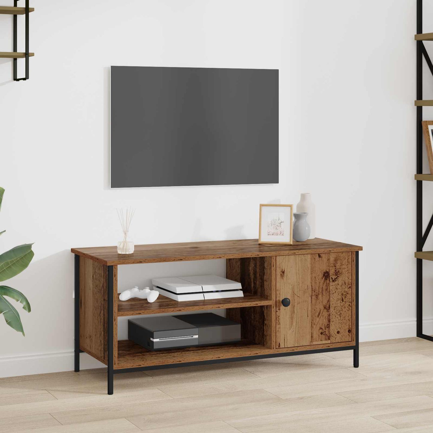 TV-Schränk 100 x 40 x 45 cm Altholz Holzwerkstoff