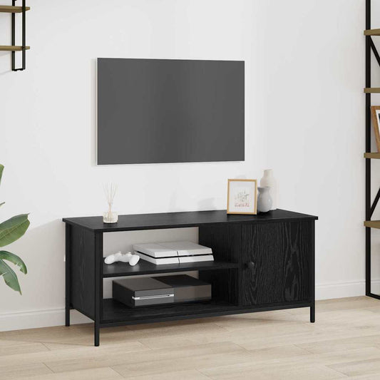 TV-Schränk Schwarz Eichen-Optik 100 x 40 x 45 cm Holzwerkstoff